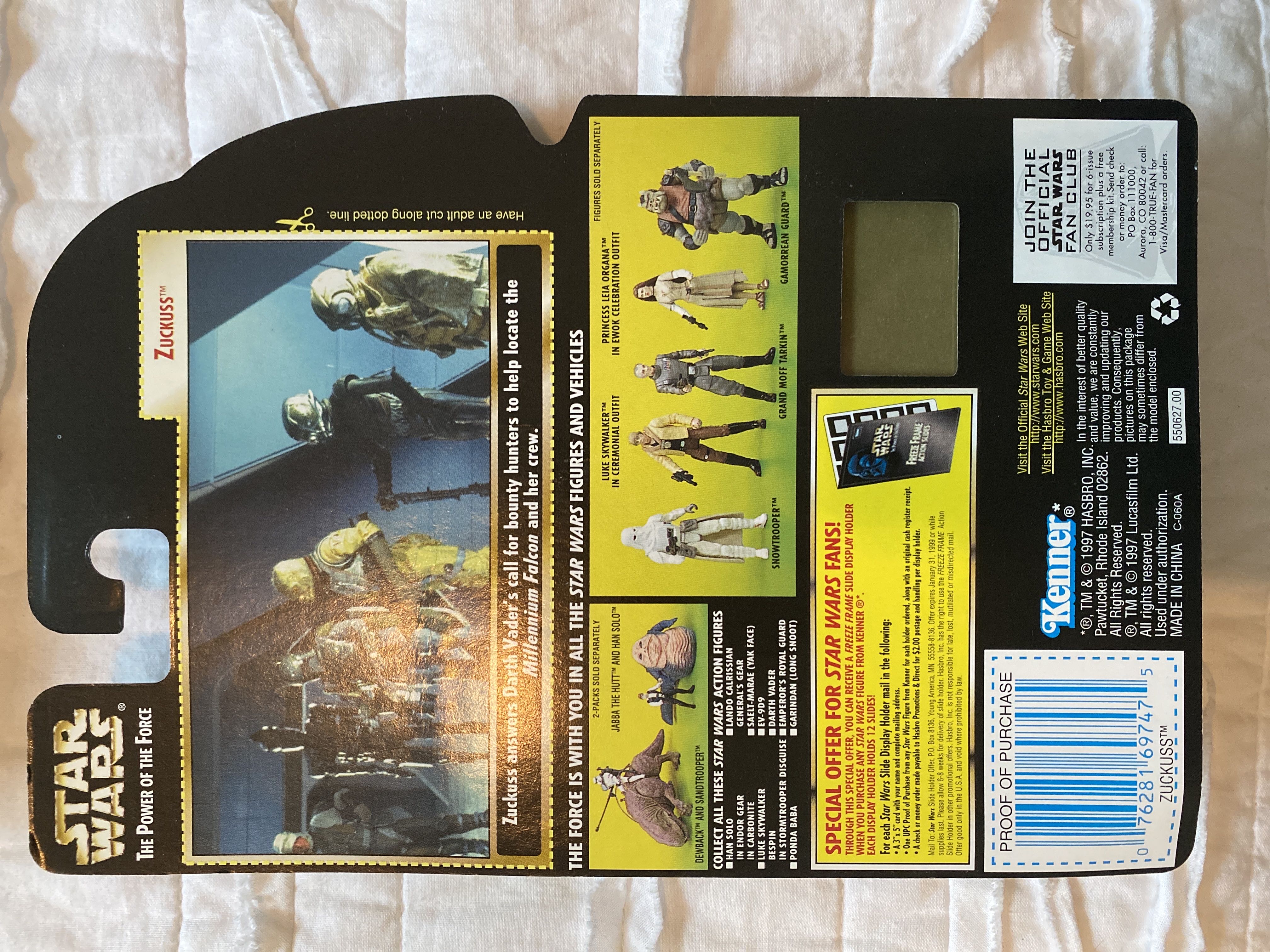 Zuckuss w/ Heavy Assault Blaster Rifle - Kenner / Hasbro (Power of The Force 2) action figure collectible [Barcode 076281697475] - Main Image 2