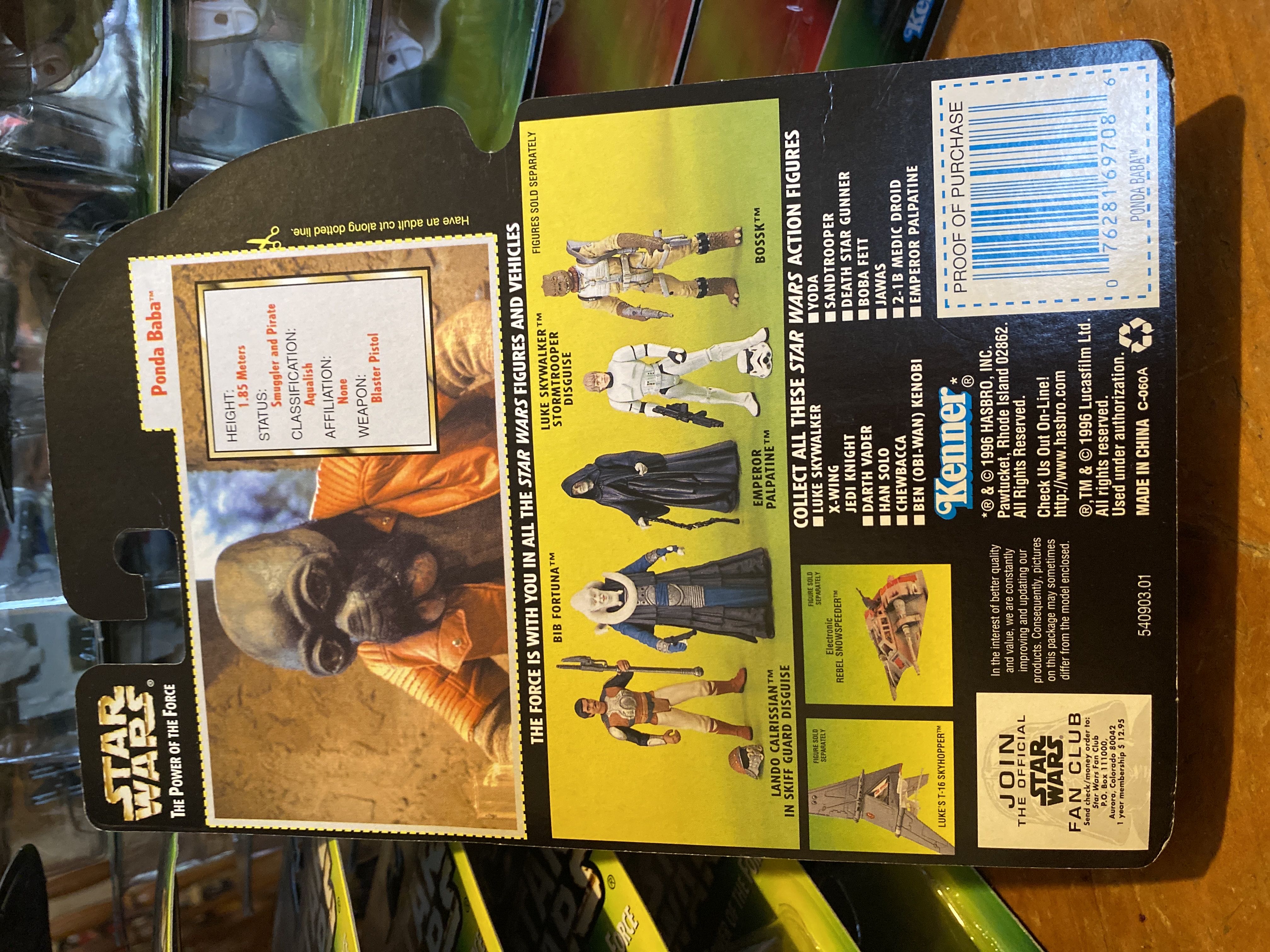 Ponda Baba With Blaster Pistol and Rifle - Kenner (Star Wars The Power Of The Force (Green Card)) action figure collectible [Barcode 076281697086] - Main Image 2