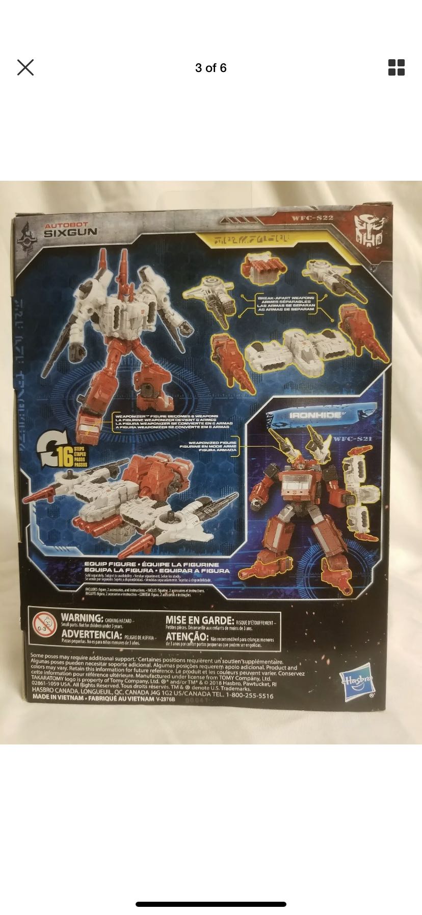 Transformers WFC Siege Six-Gun WFC S22 - Hasbro / Takara Tomy (The Transformers) action figure collectible [Barcode 630509788644] - Main Image 2
