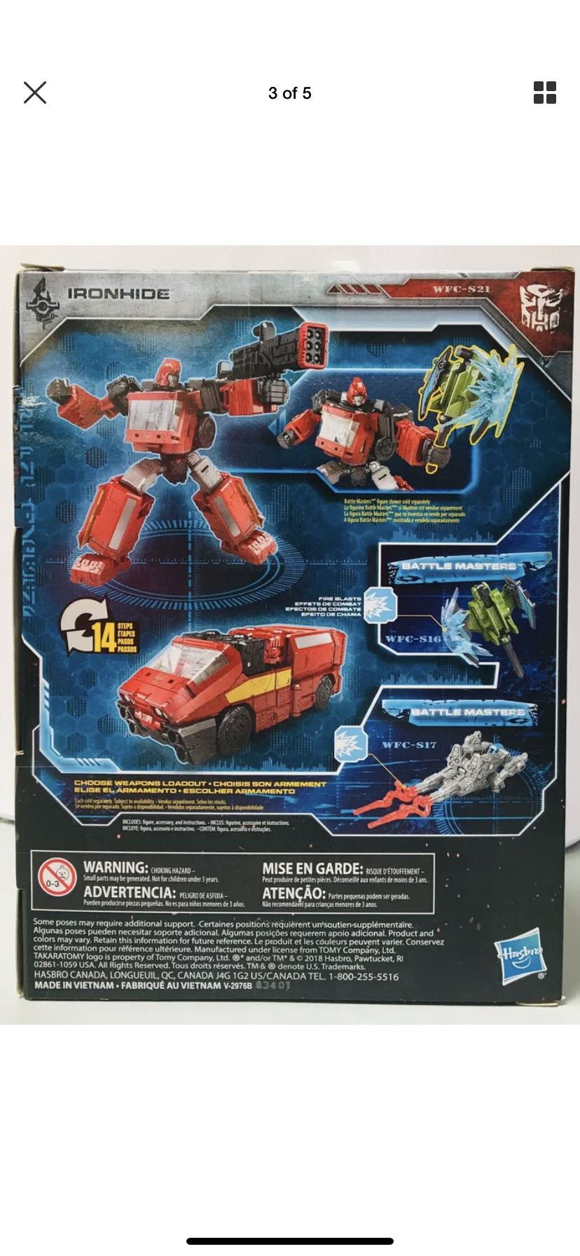 WFC-S21: IRONHIDE  - Hasbro (Transformers Earthrise) action figure collectible - Main Image 2