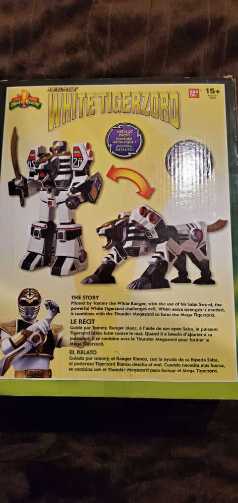 Mighty Morphin Power Rangers White Tigerzord - Bandai (Mighty Morphin Power Rangers) action figure collectible [Barcode 045557972066] - Main Image 2