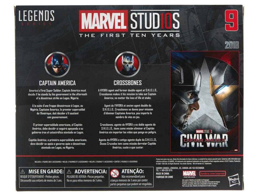 Captain America & Crossbones - Marvel Legends 2 Pack (Civil War) - Hasbro Marvel Legends (Marvel Legends) action figure collectible [Barcode 630509682409] - Main Image 4
