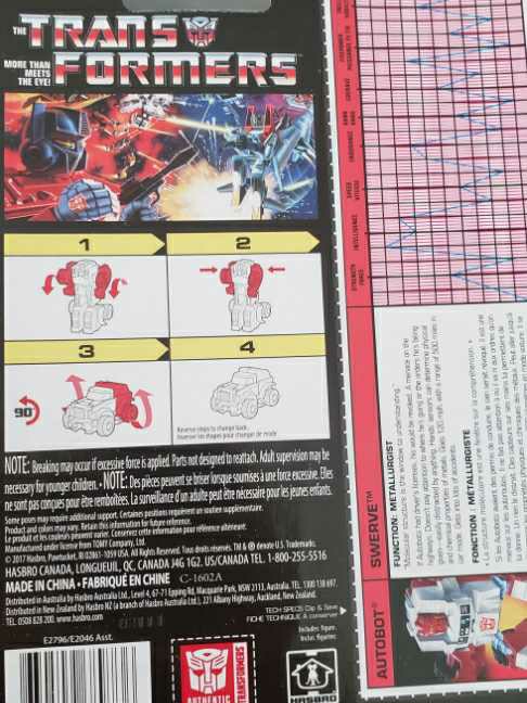Transformers : Reissue - Autobot Swerve - Hasbro (G1 Reissue) action figure collectible [Barcode 630509689736] - Main Image 2