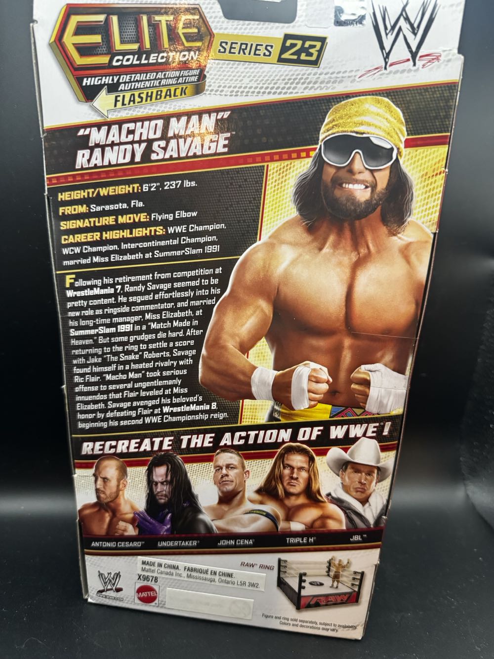 Macho Man Randy Savage - Mattel Wwe (WWE Elite 23 Flashback) action figure collectible [Barcode 746775181925] - Main Image 2