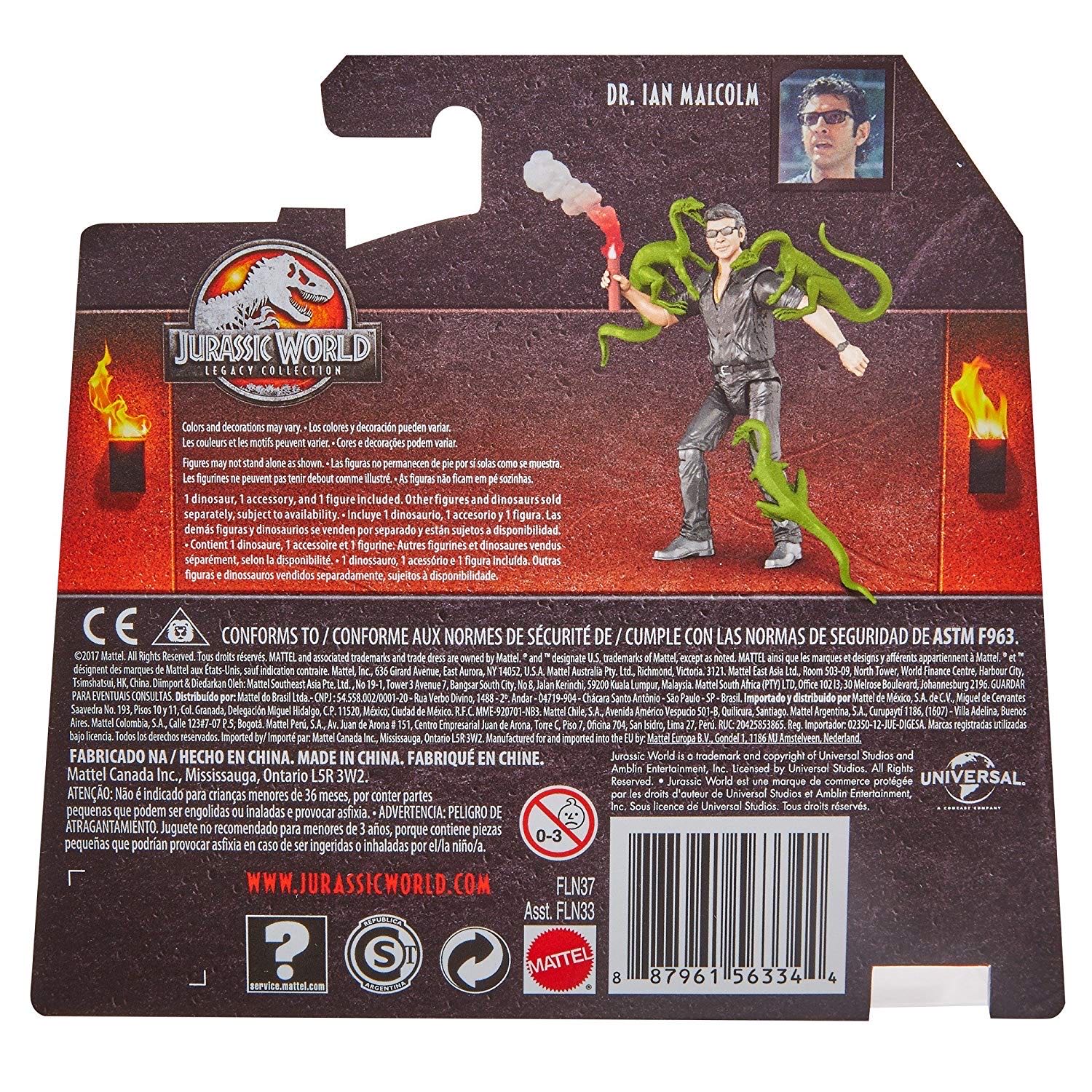 Dr. Ian Malcolm - Jurassic World Legacy Collection - Mattel (Jurassic Park) action figure collectible [Barcode 887961563344] - Main Image 2