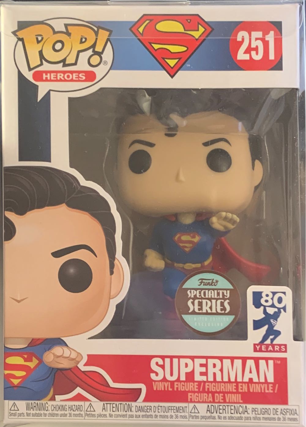 Funko POP!#251 Superman (flying) - Funko (DC Super Heroes) action figure collectible [Barcode 889698344180] - Main Image 2
