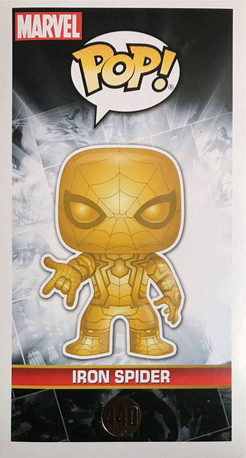 Iron Spider (Gold Chrome) #440 - Funko (Funko Pop! Marvel) action figure collectible [Barcode 889698384827] - Main Image 3