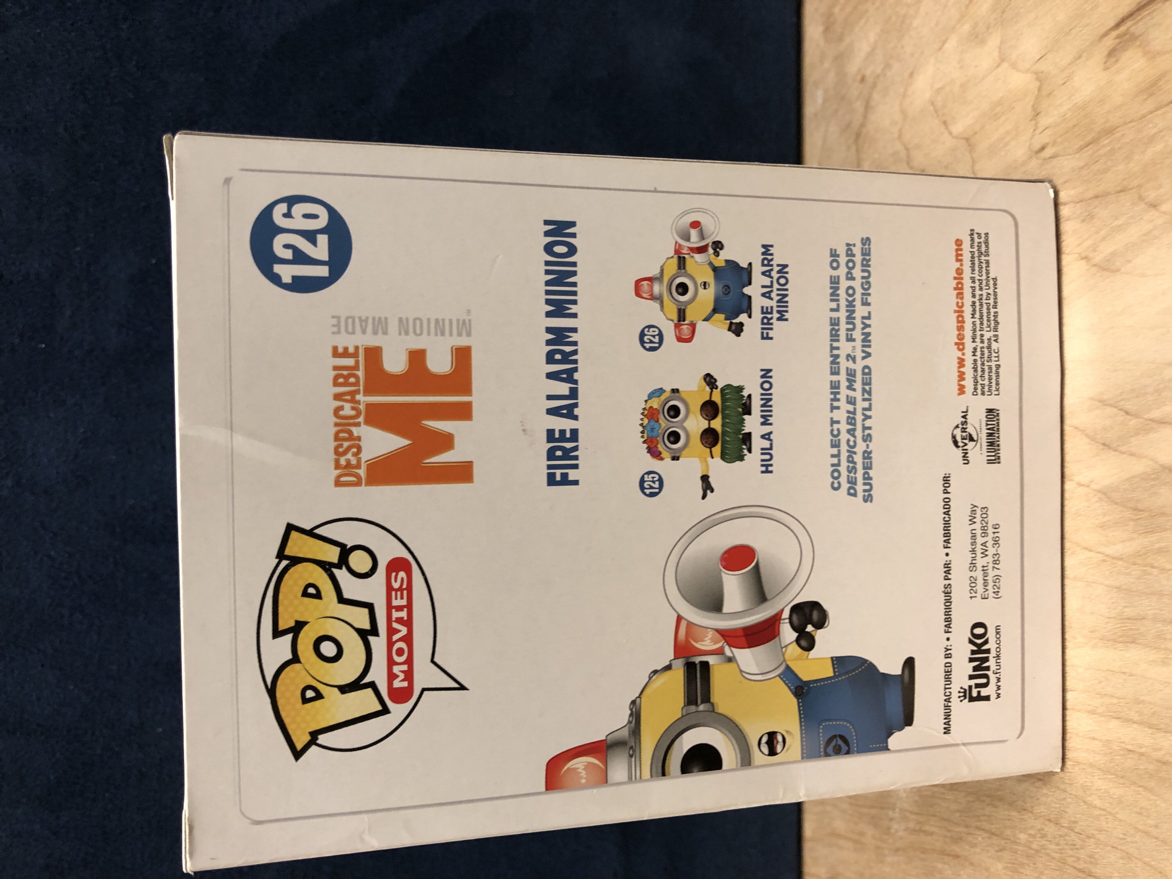 Fire Alarm Minion  (POP #126) - Funko (Minions) action figure collectible [Barcode 849803042844] - Main Image 3