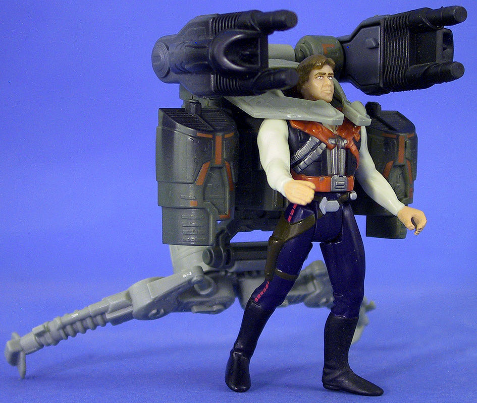 Han Solo With Smuggler Flight Pack (Plus Battle-Pivoting Blaster Cannons And Cargo Claw)(Deluxe) - Star Wars - Kenner / Hasbro (Star Wars) action figure collectible [Barcode 076281696126] - Main Image 4