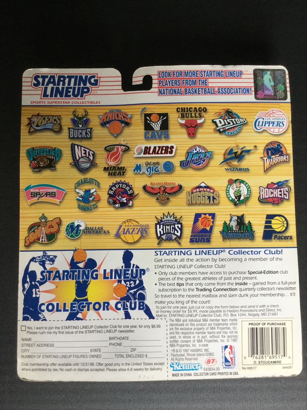 Starting Lineup Raptors   action figure collectible [Barcode 076281695174] - Main Image 2