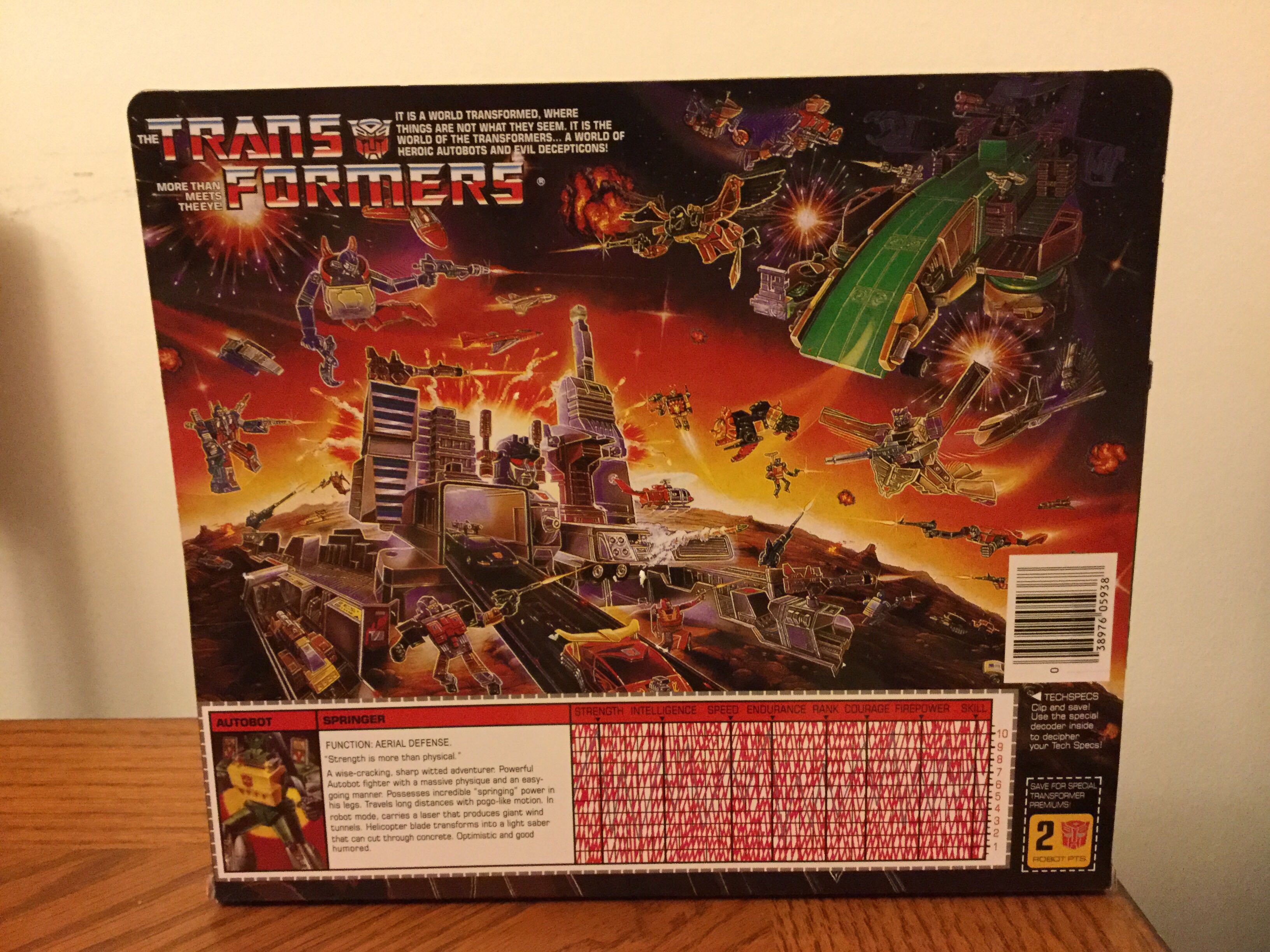 Springer Triple Changer 1st Boxed - Hasbro (1986) action figure collectible [Barcode 038976059388] - Main Image 2