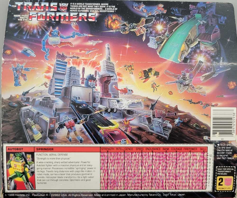 Springer Triple Changer 1st Boxed - Hasbro (1986) action figure collectible [Barcode 038976059388] - Main Image 4