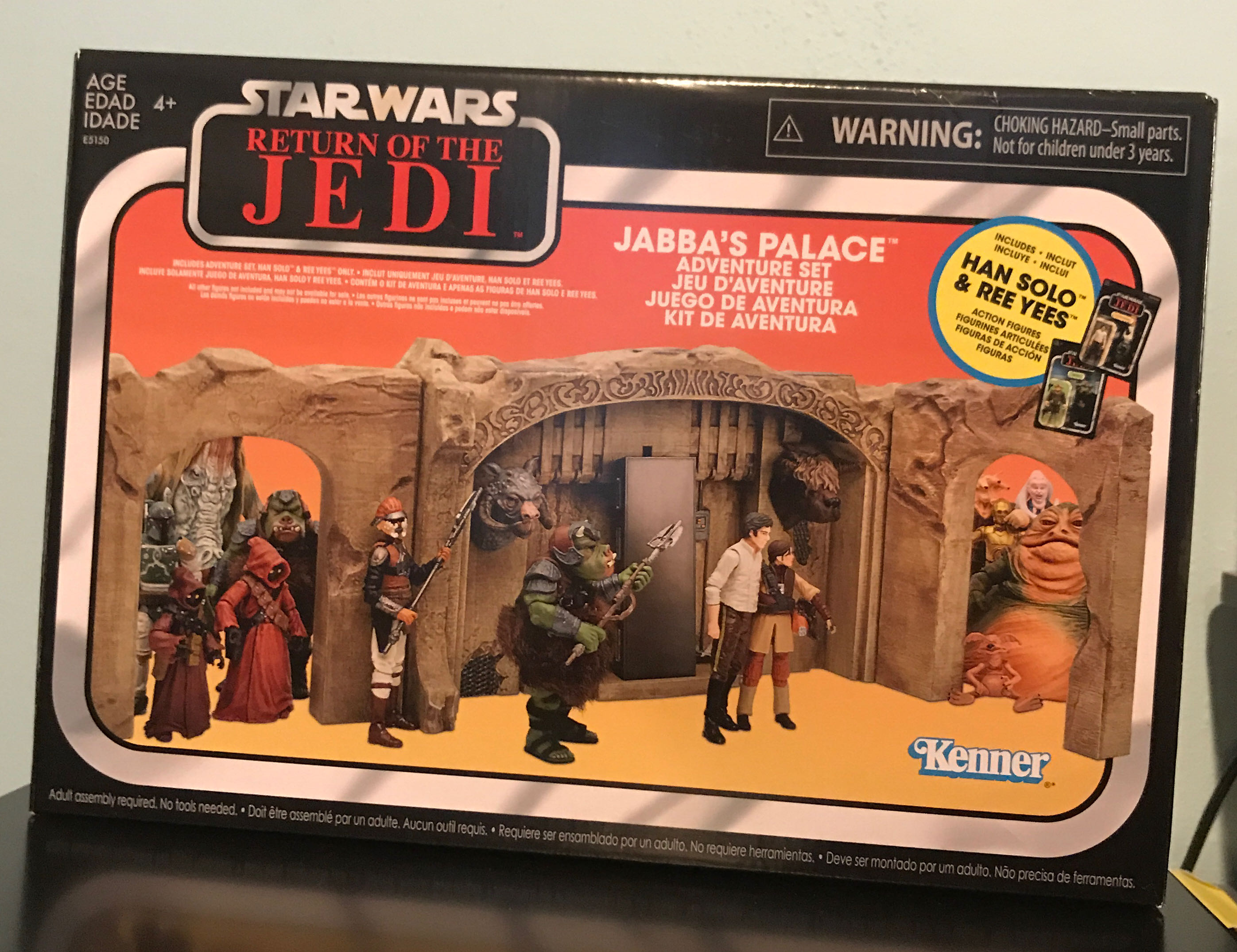 Jabba’s Palace Adventure Set Playset (Han Solo in Carbonite & Ree-Yees) - Hasbro (Return Of The Jedi) action figure collectible [Barcode 630509792573] - Main Image 2