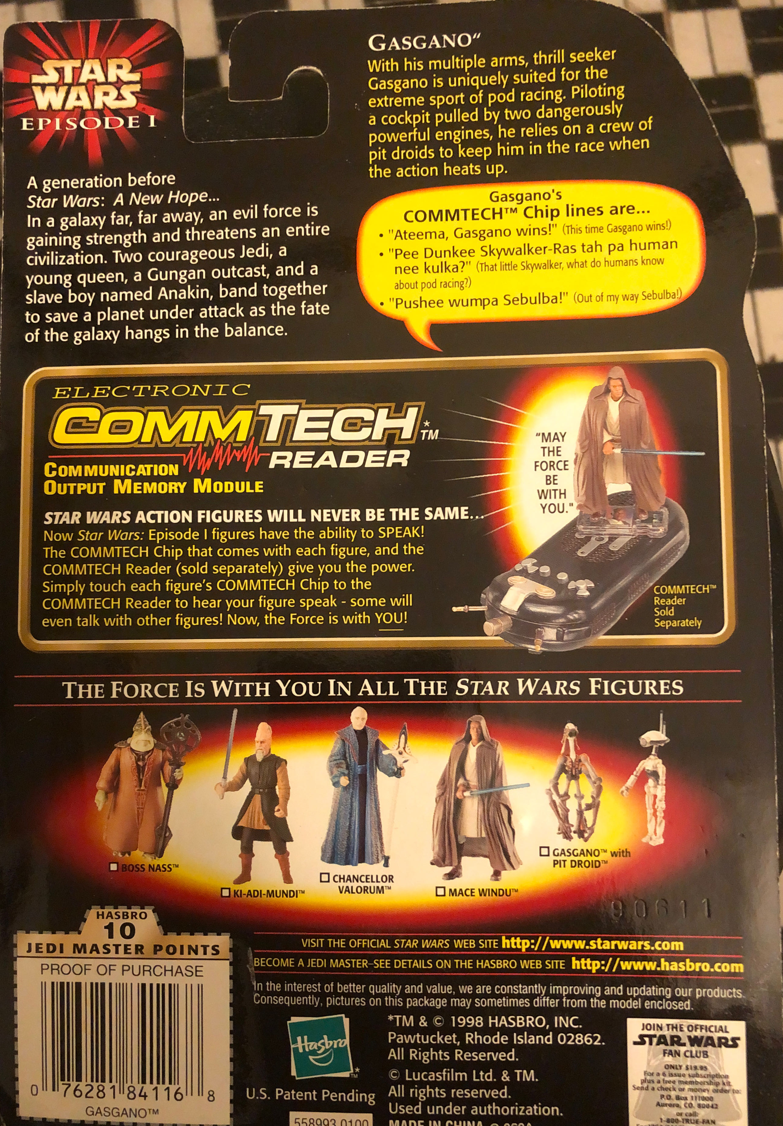 Gasgano - Hasbro (Star Wars: Phantom Menance Episode 1) action figure collectible [Barcode 076281841168] - Main Image 2