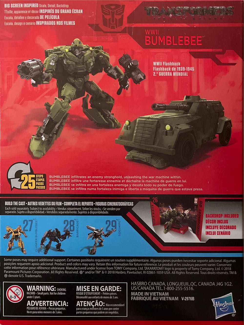 Bumblebee WWII #26 (Autobot) - Hasbro (Transformers Deluxe Class) action figure collectible [Barcode 630509774227] - Main Image 4