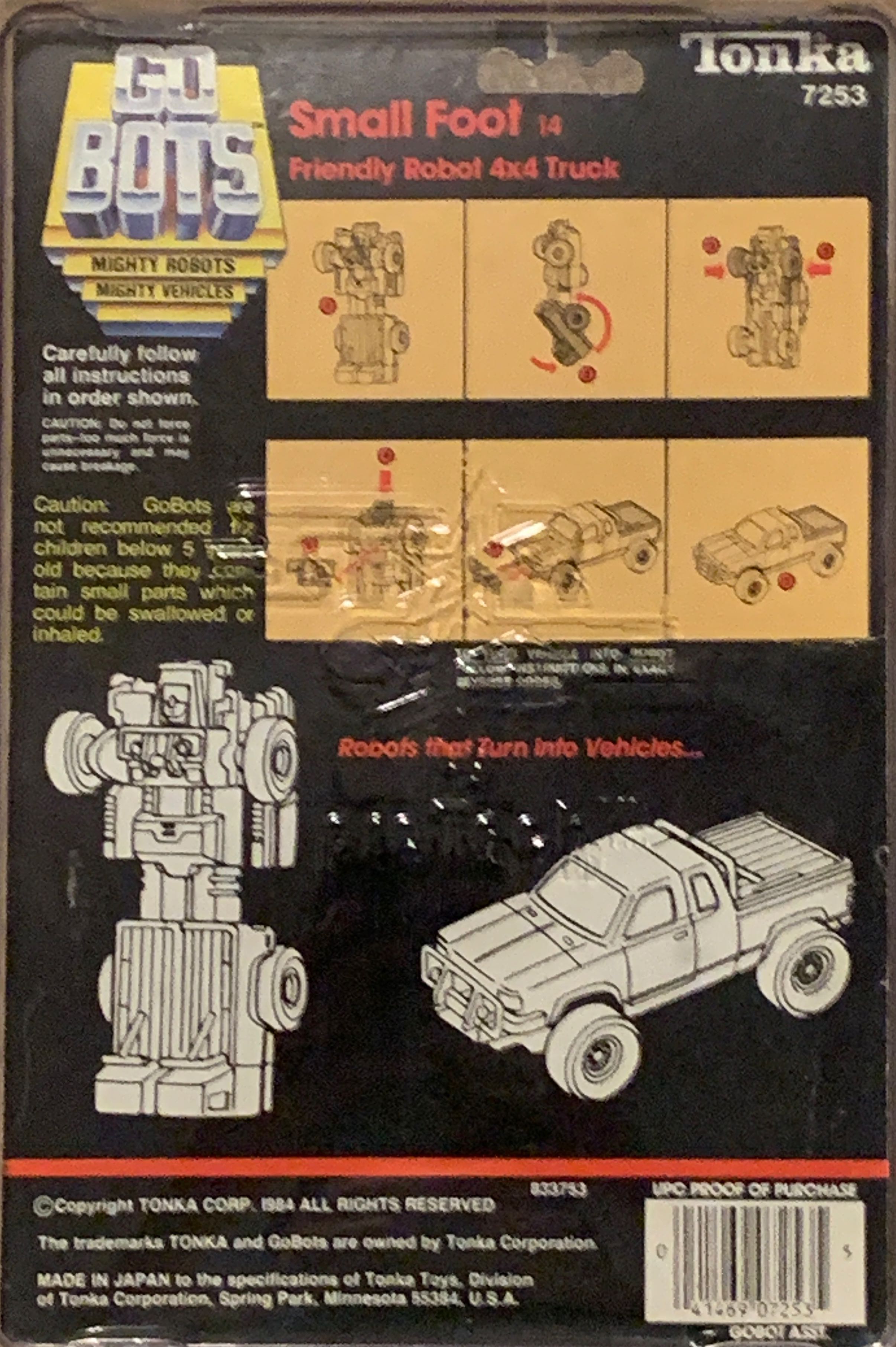 Small Foot (Gobots) - Tonka (Gobots) action figure collectible [Barcode 041469072535] - Main Image 2