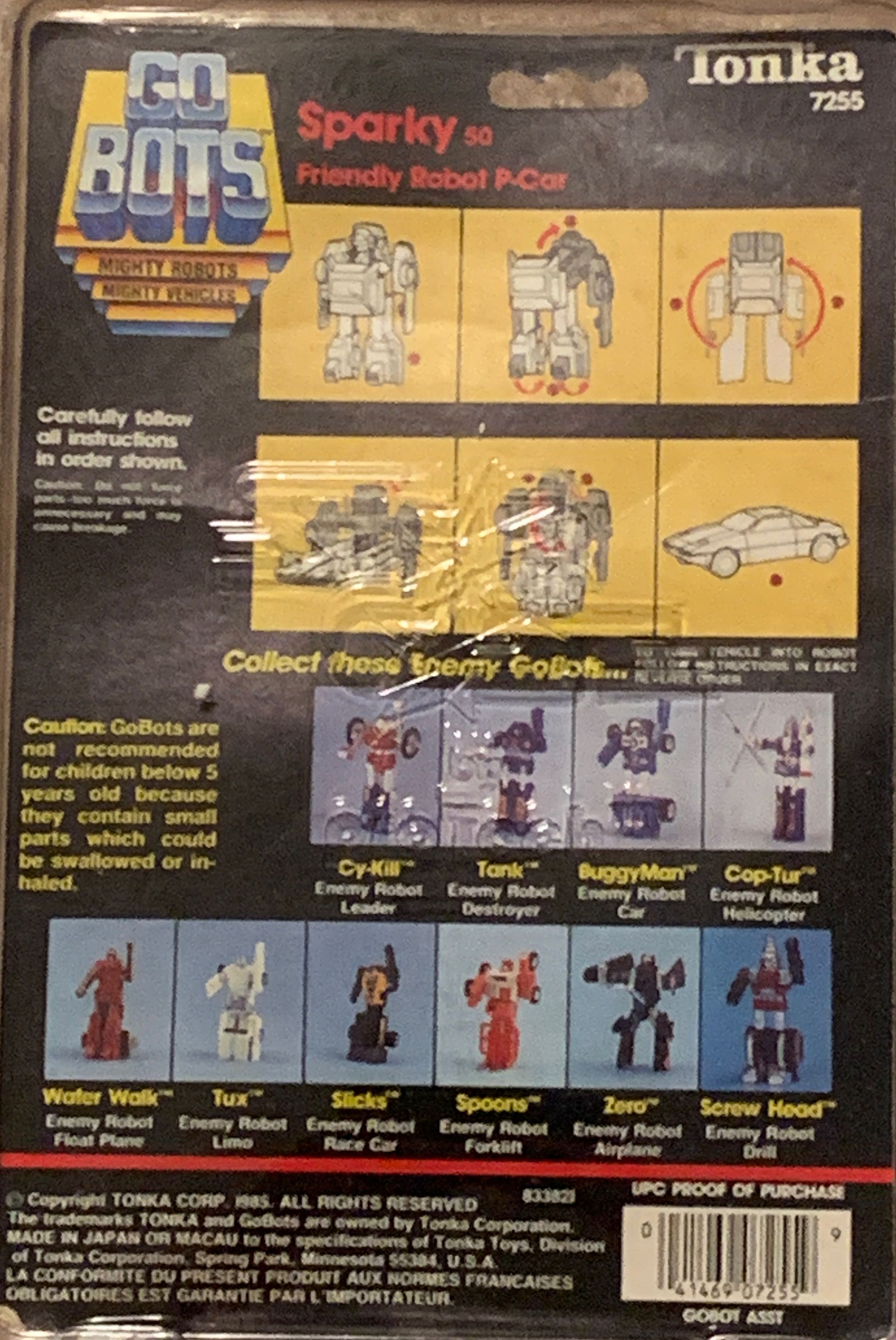 Gobot Sparky - Tonka (Gobots) action figure collectible [Barcode 041469072559] - Main Image 2