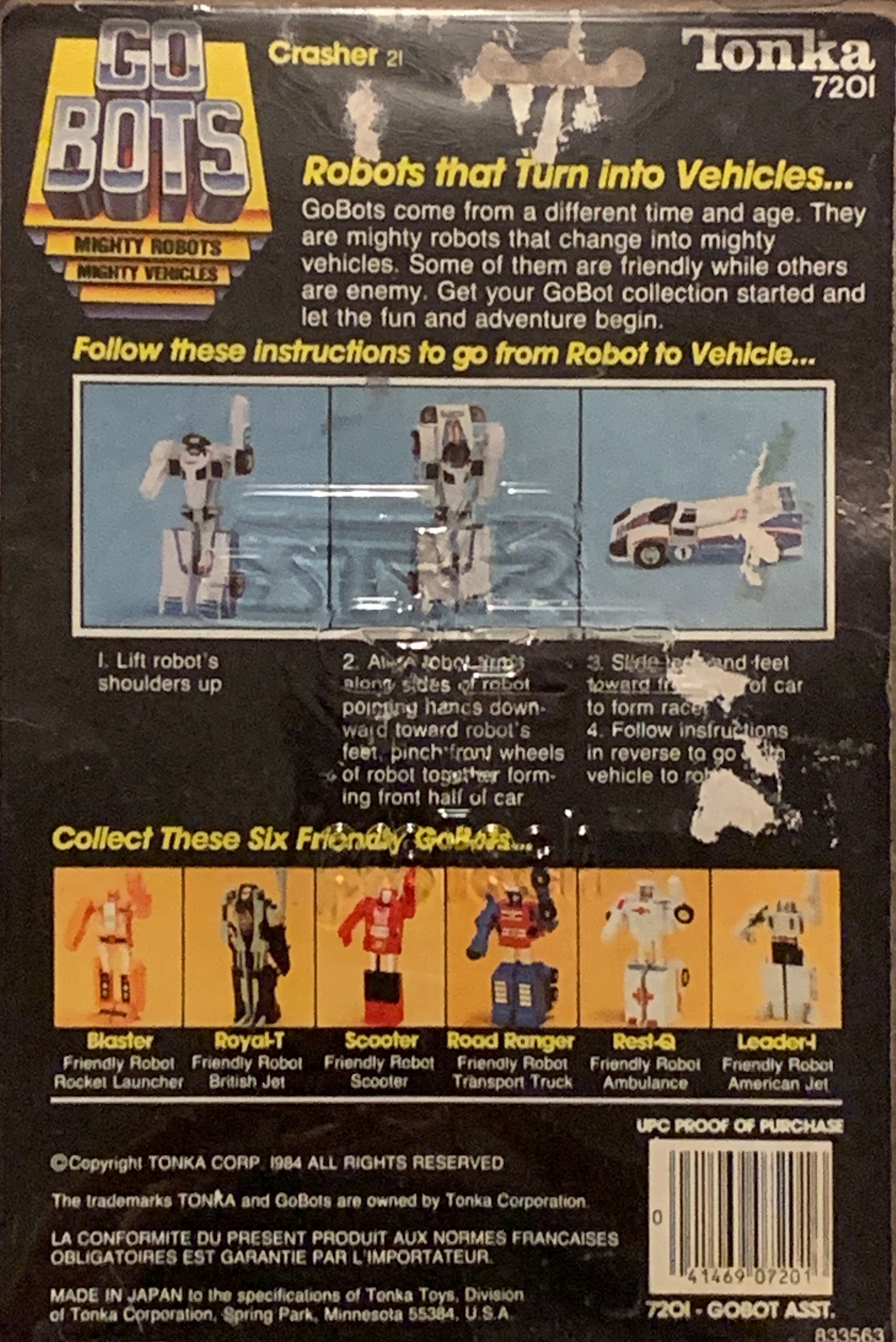 MR-20 Crasher (White) - Tonka (Go Bots) action figure collectible - Main Image 2