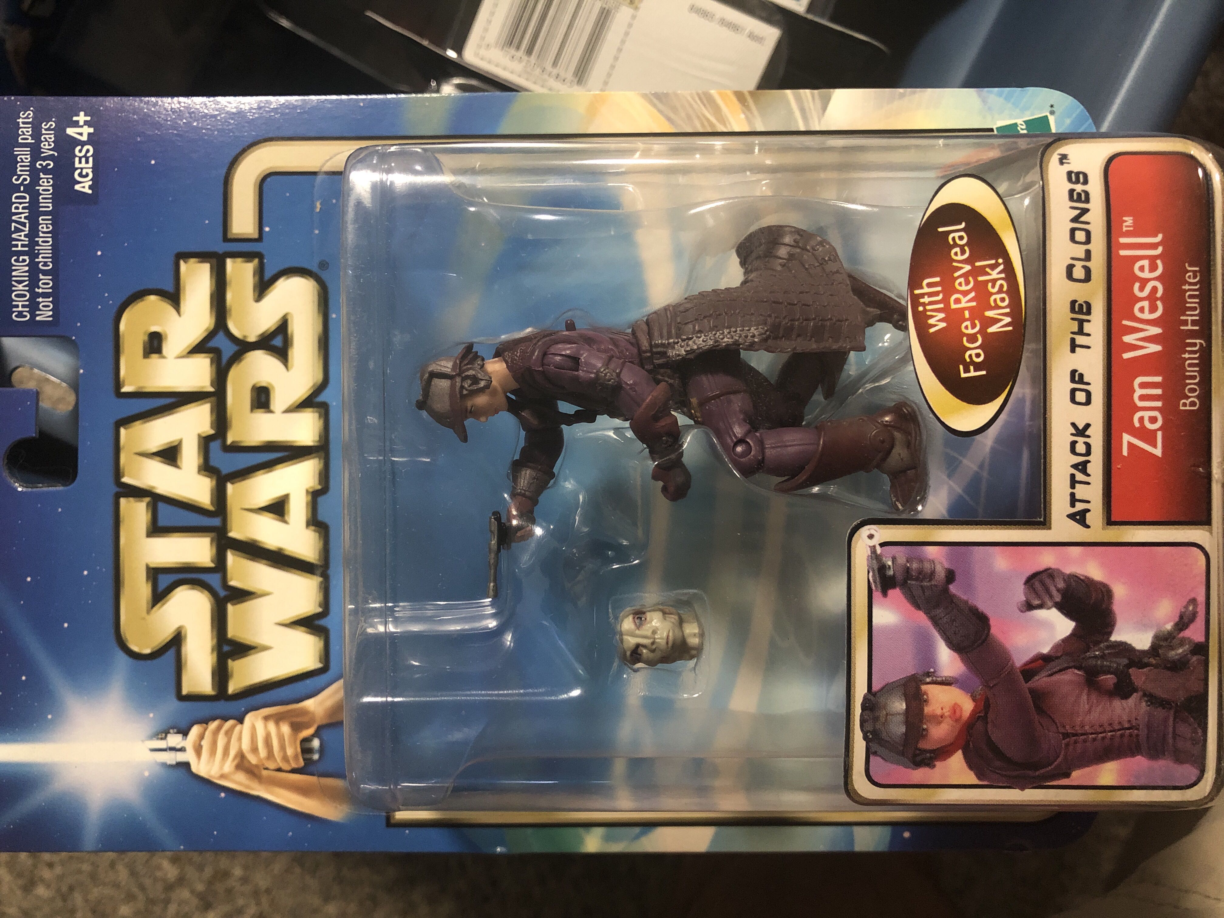 Zam Wesell (Bounty Hunter) 02/18 - Hasbro (Attack Of The Clones) action figure collectible [Barcode 076930846551] - Main Image 2