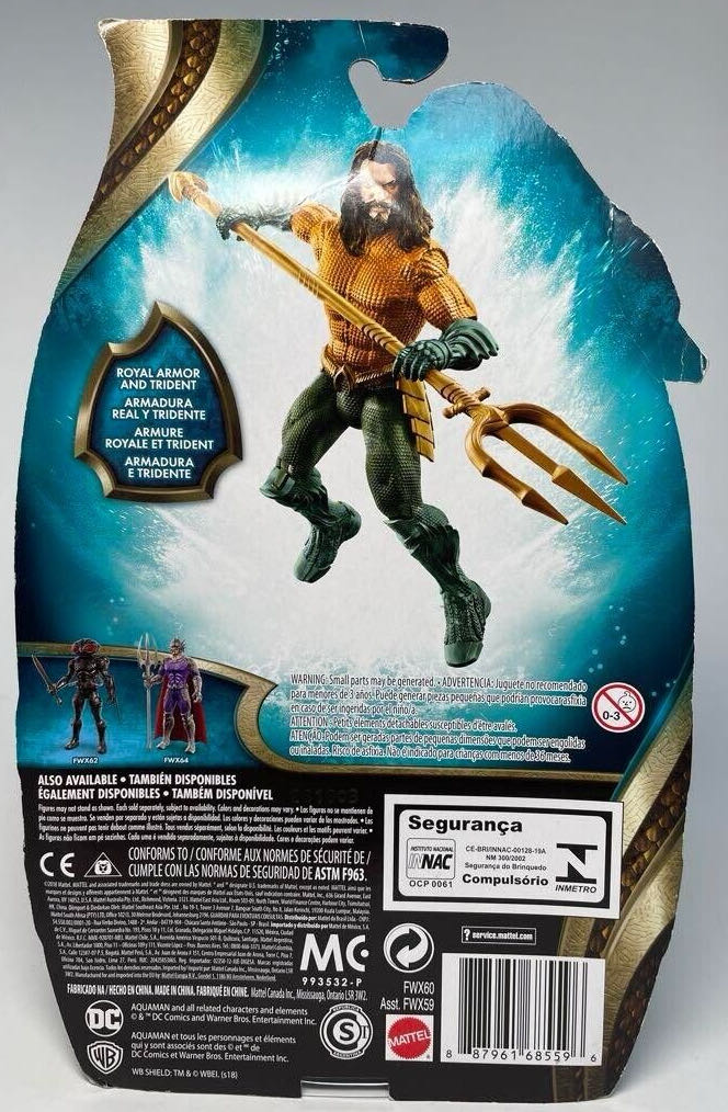 AQUAMAN Movie - Aquaman Figure - Mattel (Aquaman Movies) action figure collectible [Barcode 887961685596] - Main Image 4