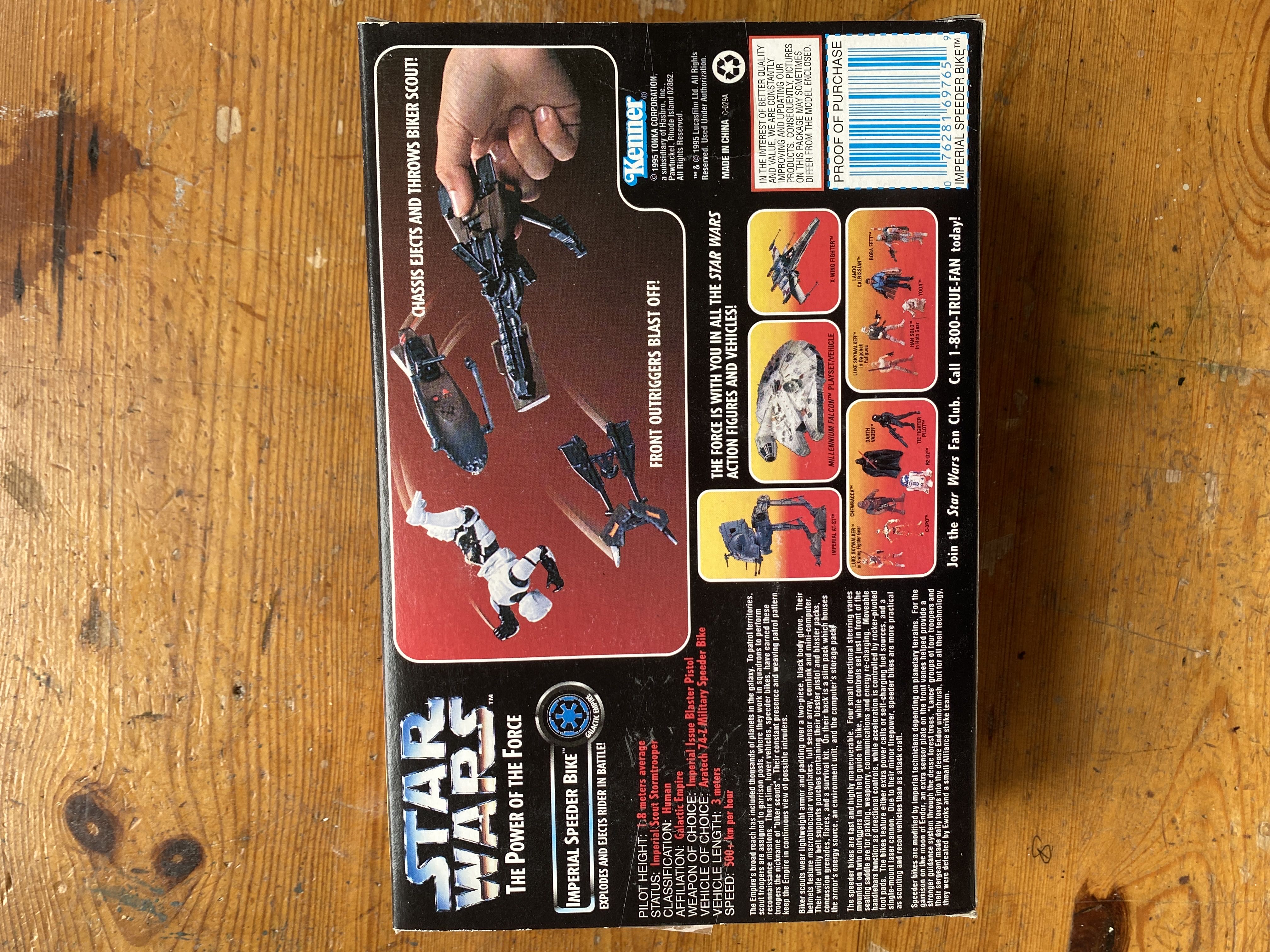 Imperial Speeder Bike - Hasbro / Kenner (Power Of The Force - Red Card) action figure collectible [Barcode 076281697659] - Main Image 2