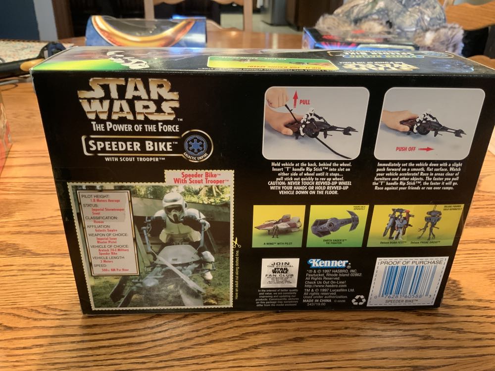 Speeder Bike (Power Racing) - Kenner (Star Wars: The Power of the Force) action figure collectible [Barcode 076281605883] - Main Image 2
