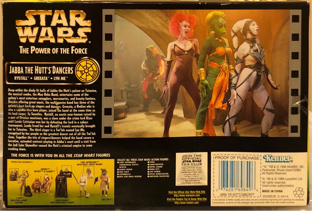 Jabba the Hutt’s Dancers 3-Pack (Rystáll, Greeata & Lyn Me) - Hasbro (Star Wars: Episode VI - Return Of The Jedi) action figure collectible [Barcode 076281698496] - Main Image 2