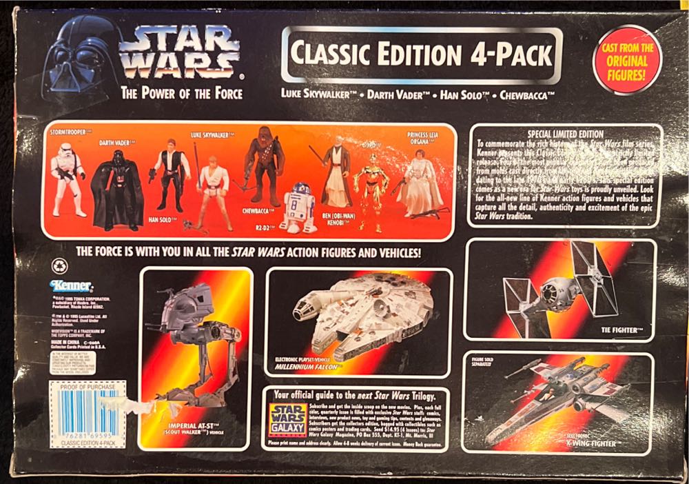 Classic Edition 4 Pack - Kenner (Star Wars Power Of The Force (Red Card)) action figure collectible [Barcode 076281695952] - Main Image 2