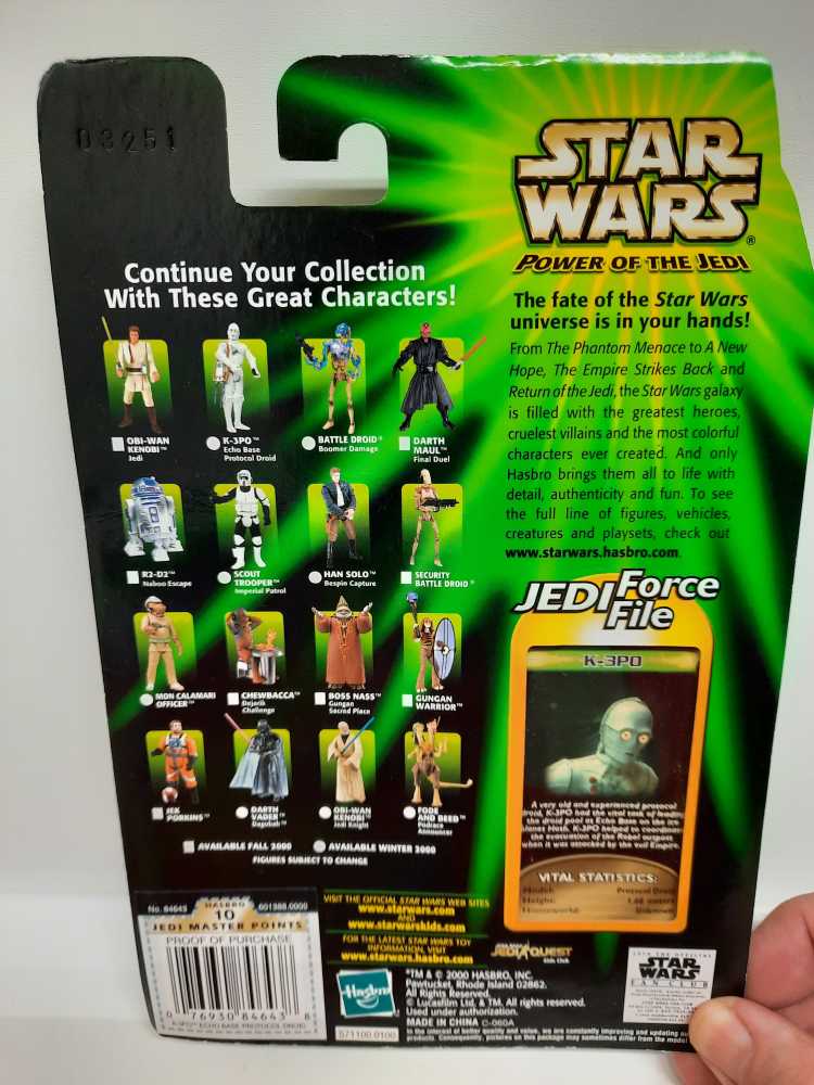 K-3PO - Hasbro (Star Wars: Power of the Jedi: 3”) action figure collectible [Barcode 076930846438] - Main Image 2