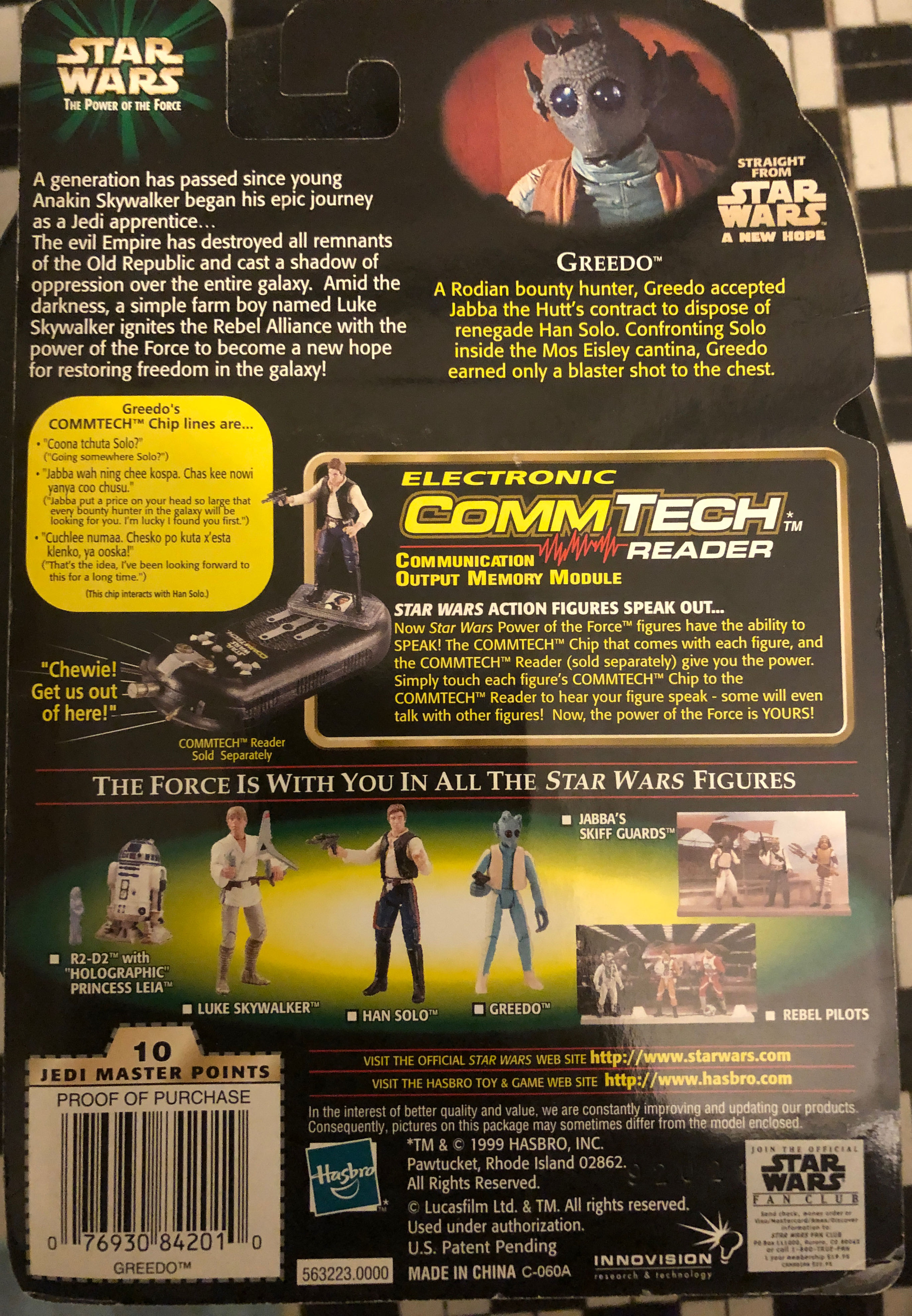 Greedo - Hasbro (Power Of The Force ( CommTech Chip )) action figure collectible [Barcode 076930842010] - Main Image 2