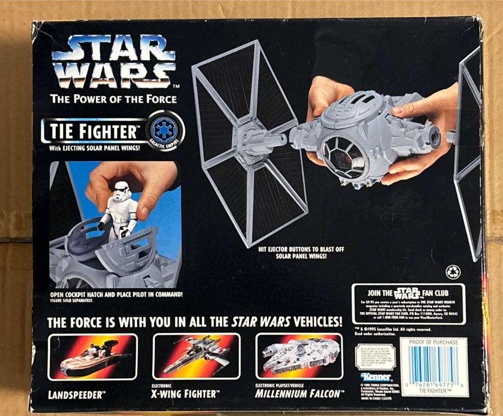 POTF TIE Fighter w/ Ejecting Solar Panel Wings! - Hasbo / Kenner (Vehicle) action figure collectible [Barcode 076281697758] - Main Image 3