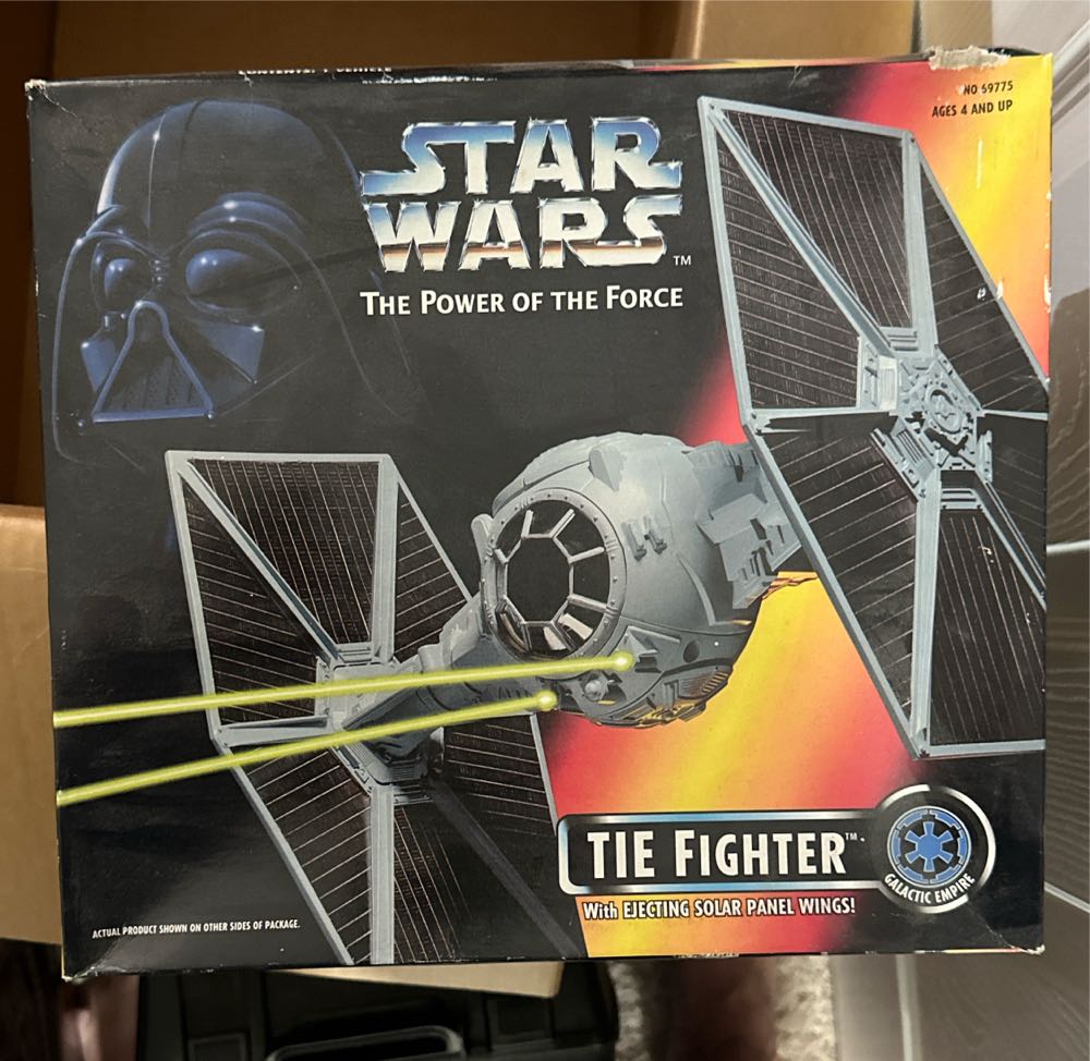 POTF TIE Fighter w/ Ejecting Solar Panel Wings! - Hasbo / Kenner (Vehicle) action figure collectible [Barcode 076281697758] - Main Image 4