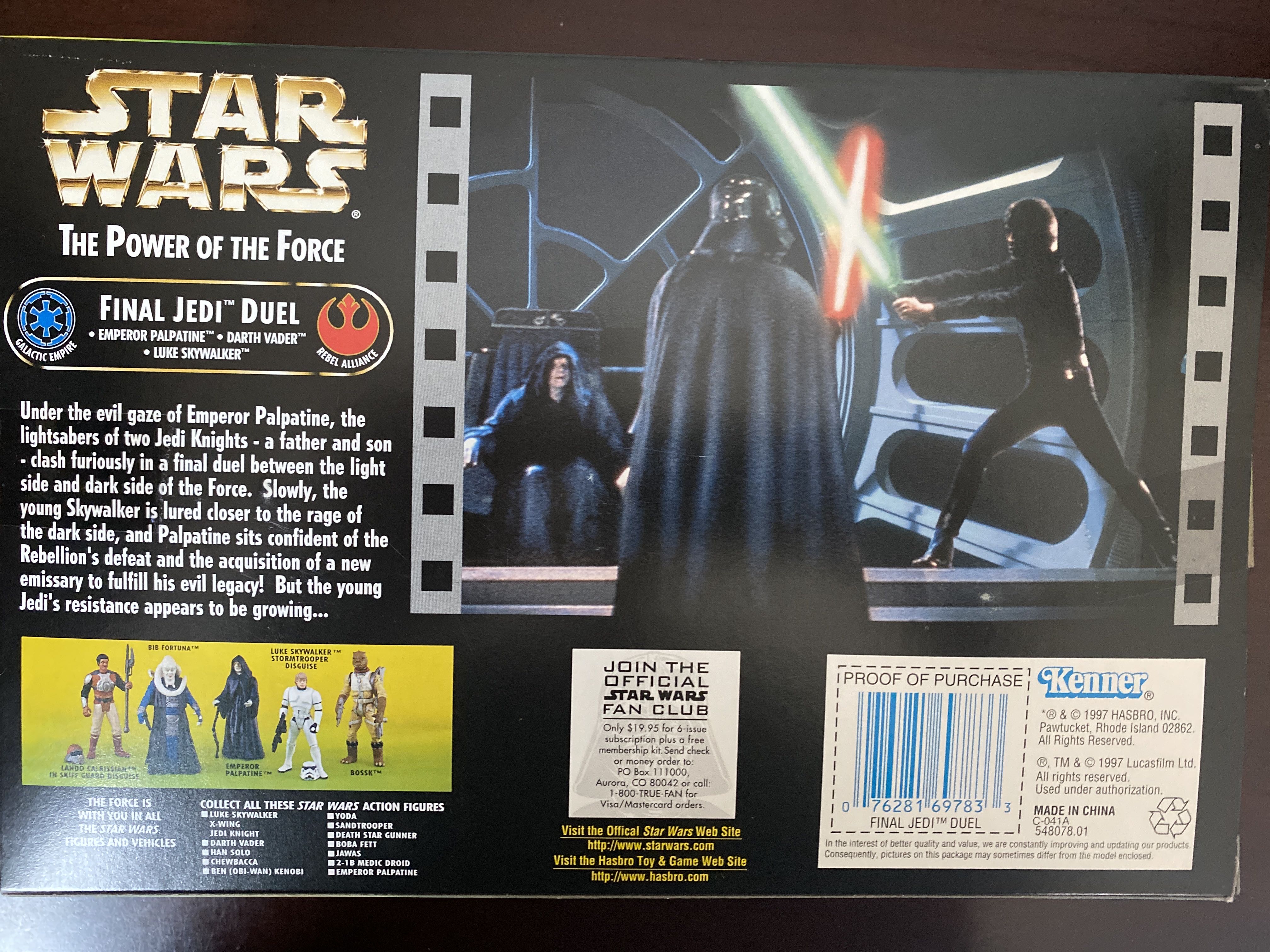 Final Jedi Duel 3-Pack (Emperor Palpatine, Darth Vader & Luke Skywalker) - Hasbro (Star Wars: Episode VI - Return Of The Jedi) action figure collectible [Barcode 076281697833] - Main Image 2
