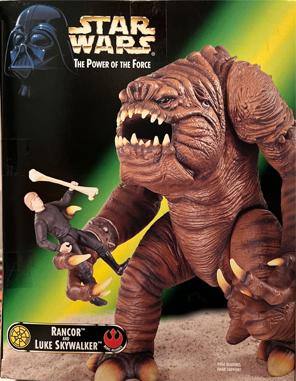 Rancor and Luke Skywalker - Hasbro (1995-2000 The Power of the Force) action figure collectible [Barcode 076281697710] - Main Image 3