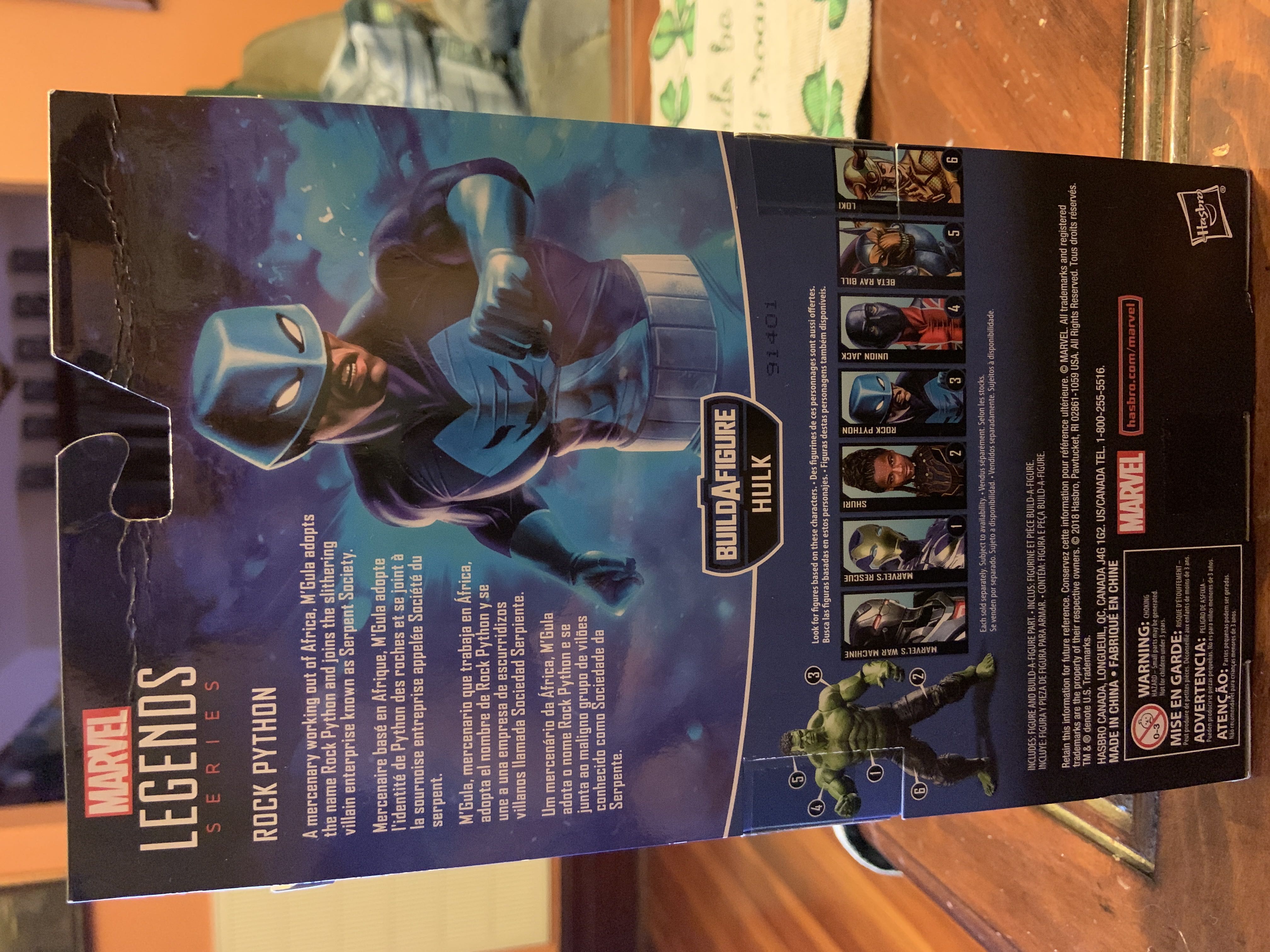 BAF Hulk: 3 Rock Python - Hasbro (Hulk BAF Wave) action figure collectible [Barcode 630509838714] - Main Image 2