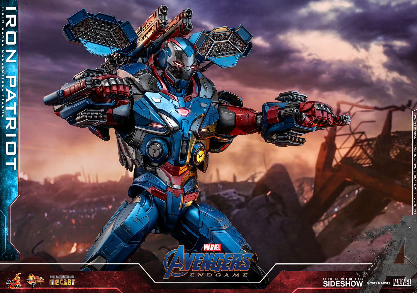 Iron Patriot Mk 2 - Hot Toys (Avengers Endgame) action figure collectible - Main Image 3
