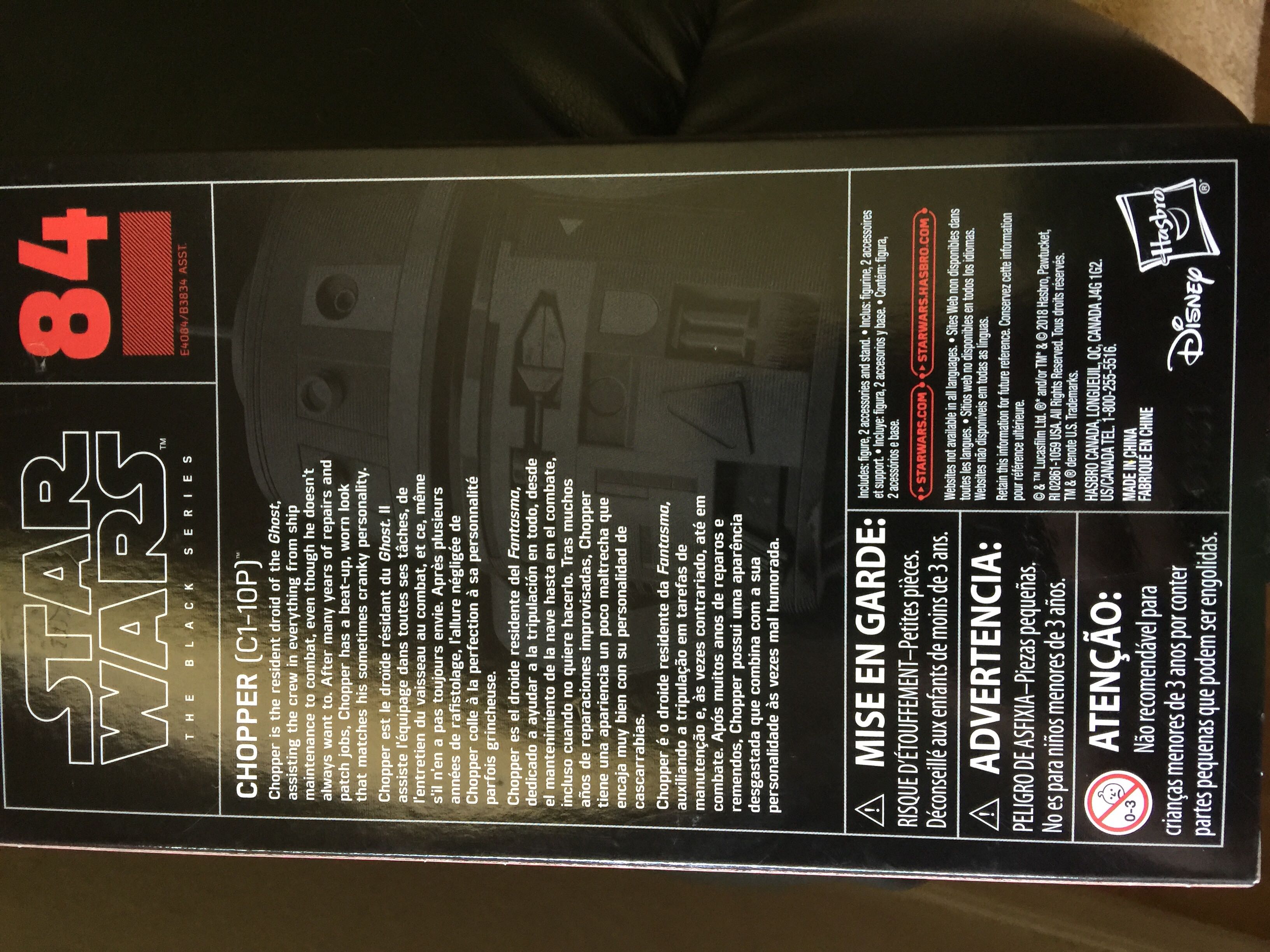 Chopper (C1-10P) (Rebel’s ) - Hasbro (Star Wars Black 6”) (Starwars Black 6 inch) action figure collectible [Barcode 630509794003] - Main Image 2