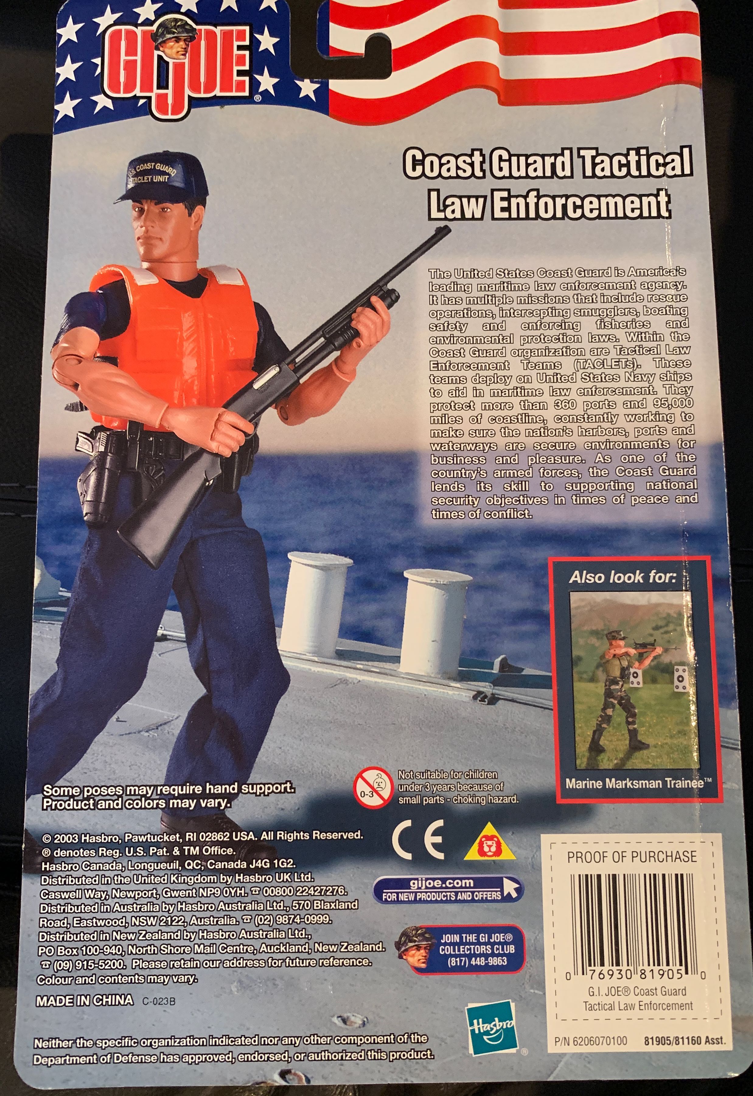 Coast Guard Tactical Law Enforcement - Hasbro action figure collectible [Barcode 076930819050] - Main Image 2