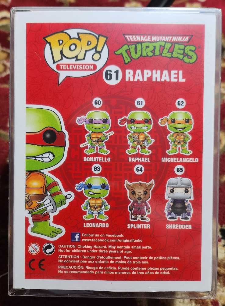 Funko Pop! Television 61 Teenage Mutant Ninja Turtles Raphael  - Funko action figure collectible [Barcode 830395033433] - Main Image 2