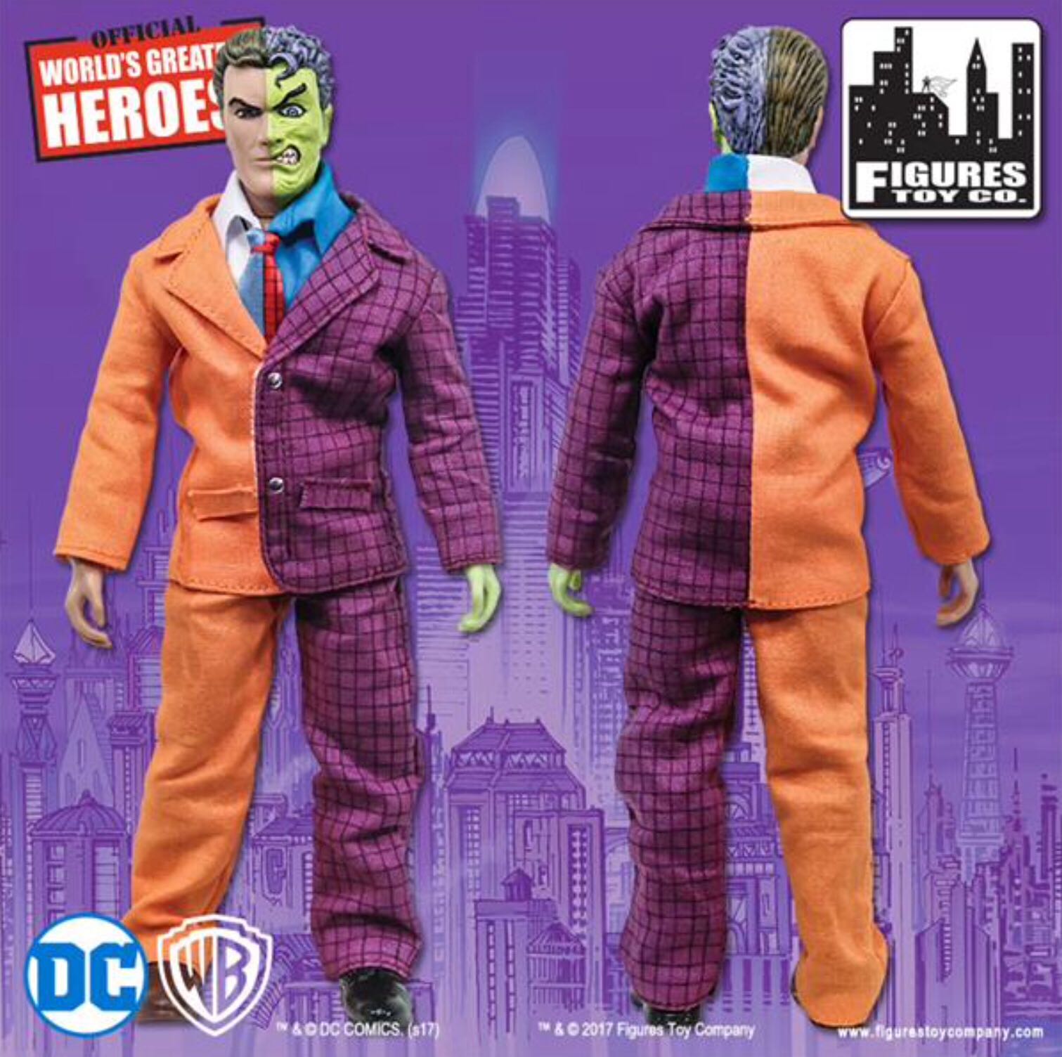 Two-Face - Figures Toy Company (Batman Retro Action Figures Series 5) action figure collectible [Barcode 744881538831] - Main Image 2