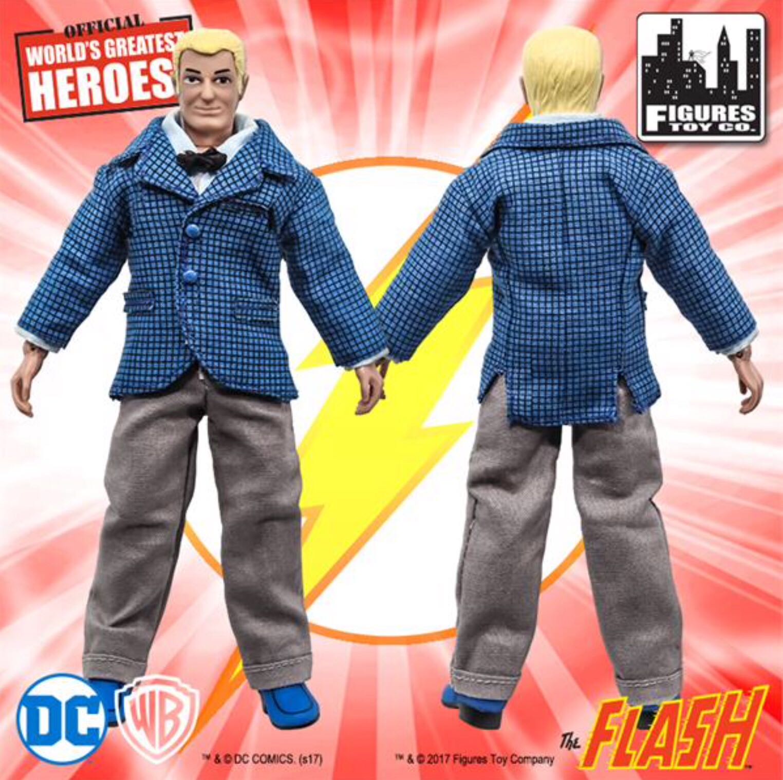 Flash Barry Allen - Figures Toy Company (Flash Retro 8 Inch Action Figures Series 1) action figure collectible [Barcode 744881539302] - Main Image 2
