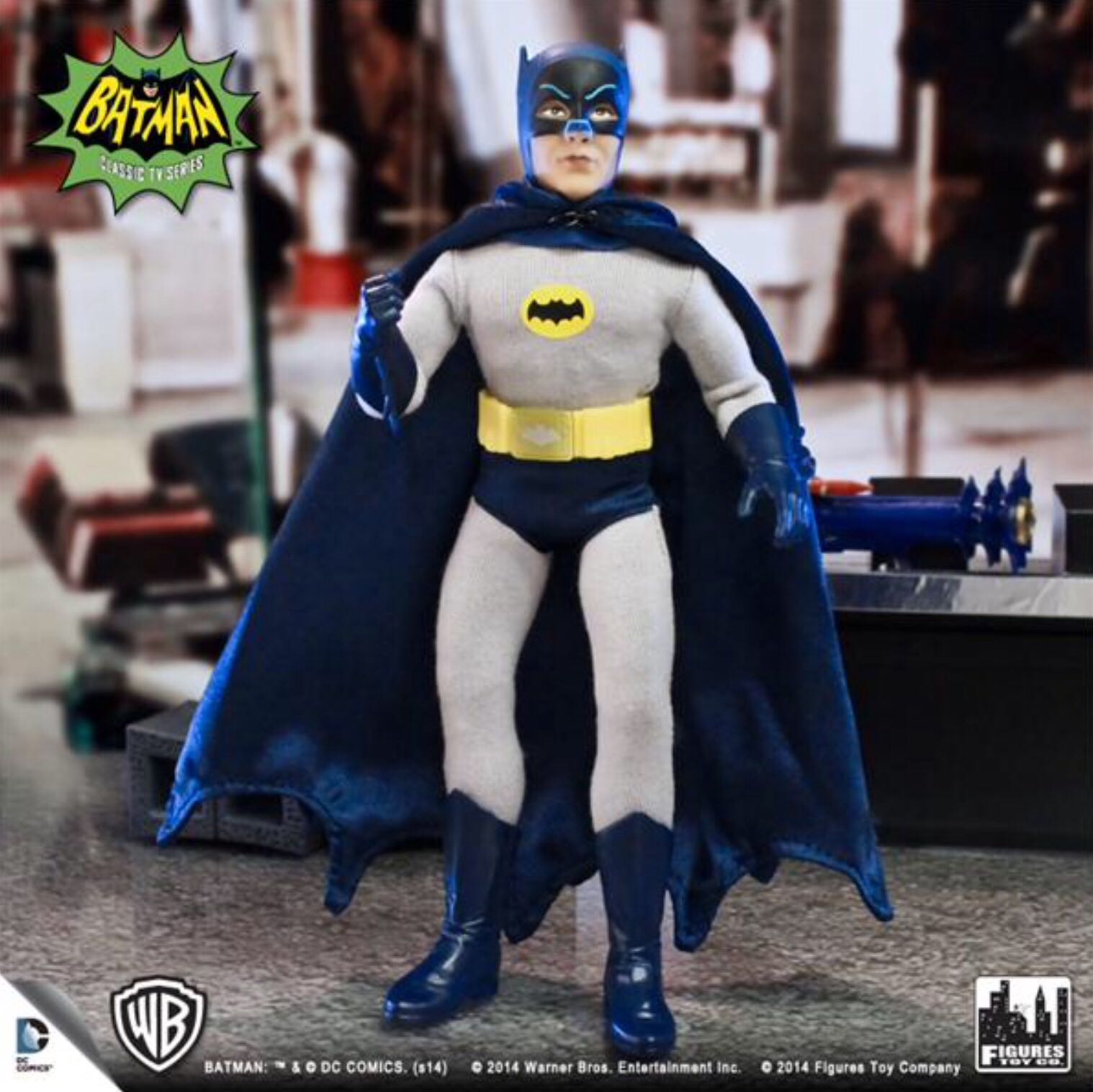 Figures Toy Company Batman Classic 1966 TV Series - Batman 8” Action Figure - Figures Toy Company (Batman Classic TV Series 8 Inch Action Figures Series 1) action figure collectible [Barcode 728028085969] - Main Image 3