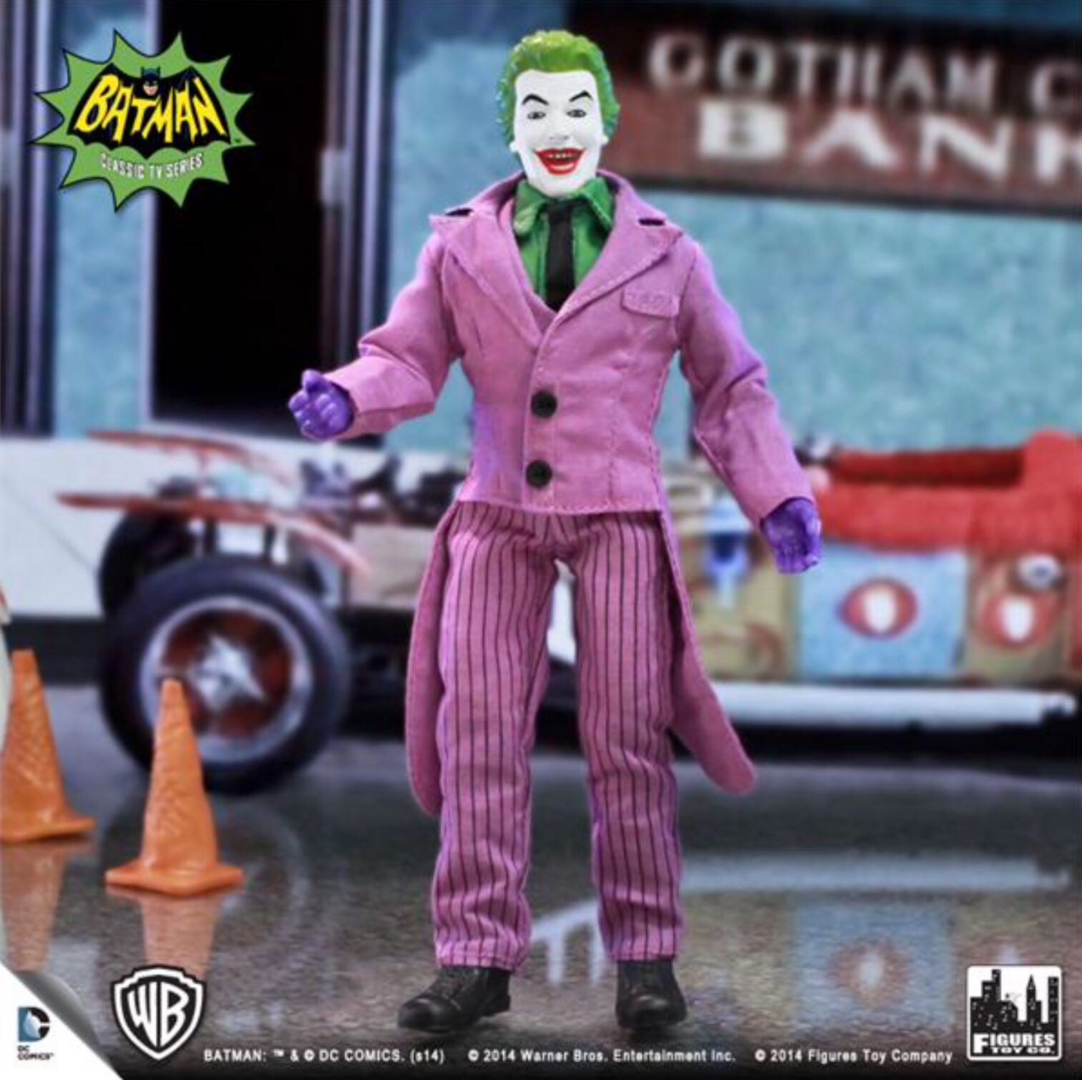 Figures Toy Company Batman Classic 1966 TV Series - The Joker  - Figures Toy Company (Batman Classic Tv Series) action figure collectible [Barcode 728028086003] - Main Image 2