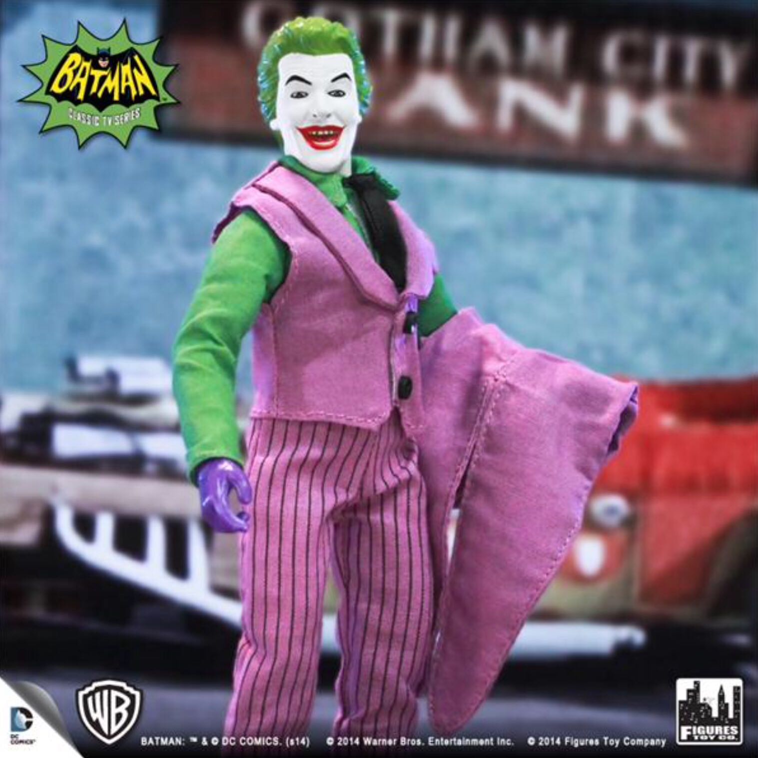 Figures Toy Company Batman Classic 1966 TV Series - The Joker  - Figures Toy Company (Batman Classic Tv Series) action figure collectible [Barcode 728028086003] - Main Image 4