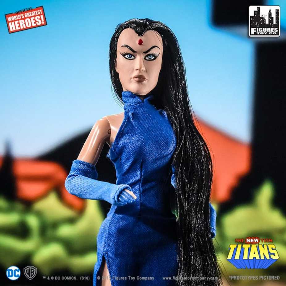 Figures Toy Company Teen Titans Raven  - Figures Toy Company (The New Teen Titans Retro 8 Inch Action Figures Series 1) action figure collectible [Barcode 728028298390] - Main Image 4