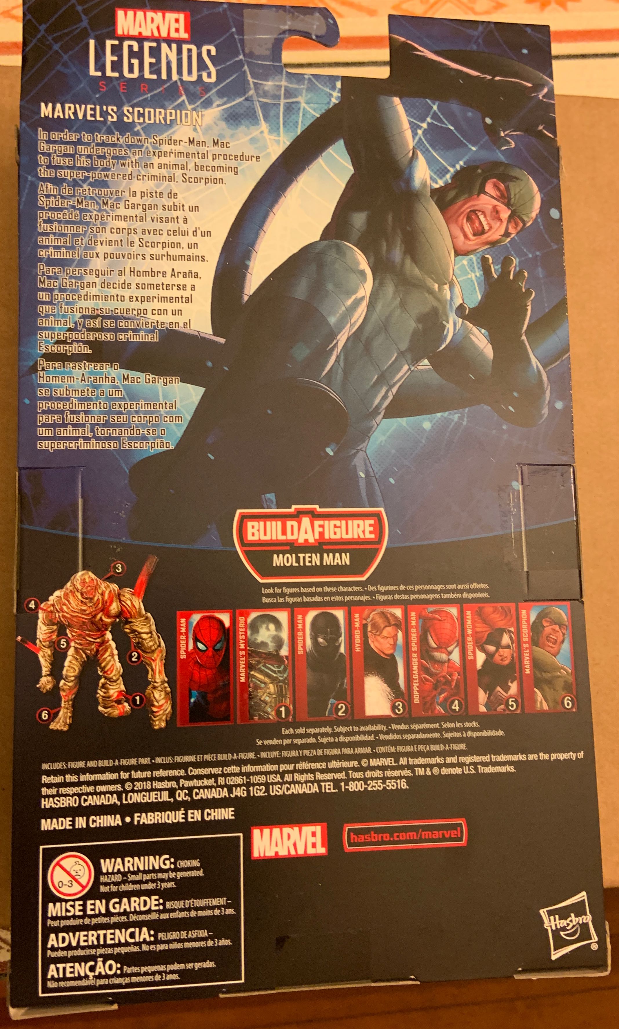 Scorpion - Marvel Legends (Marvel (Spider-man)) action figure collectible [Barcode 630509817269] - Main Image 2