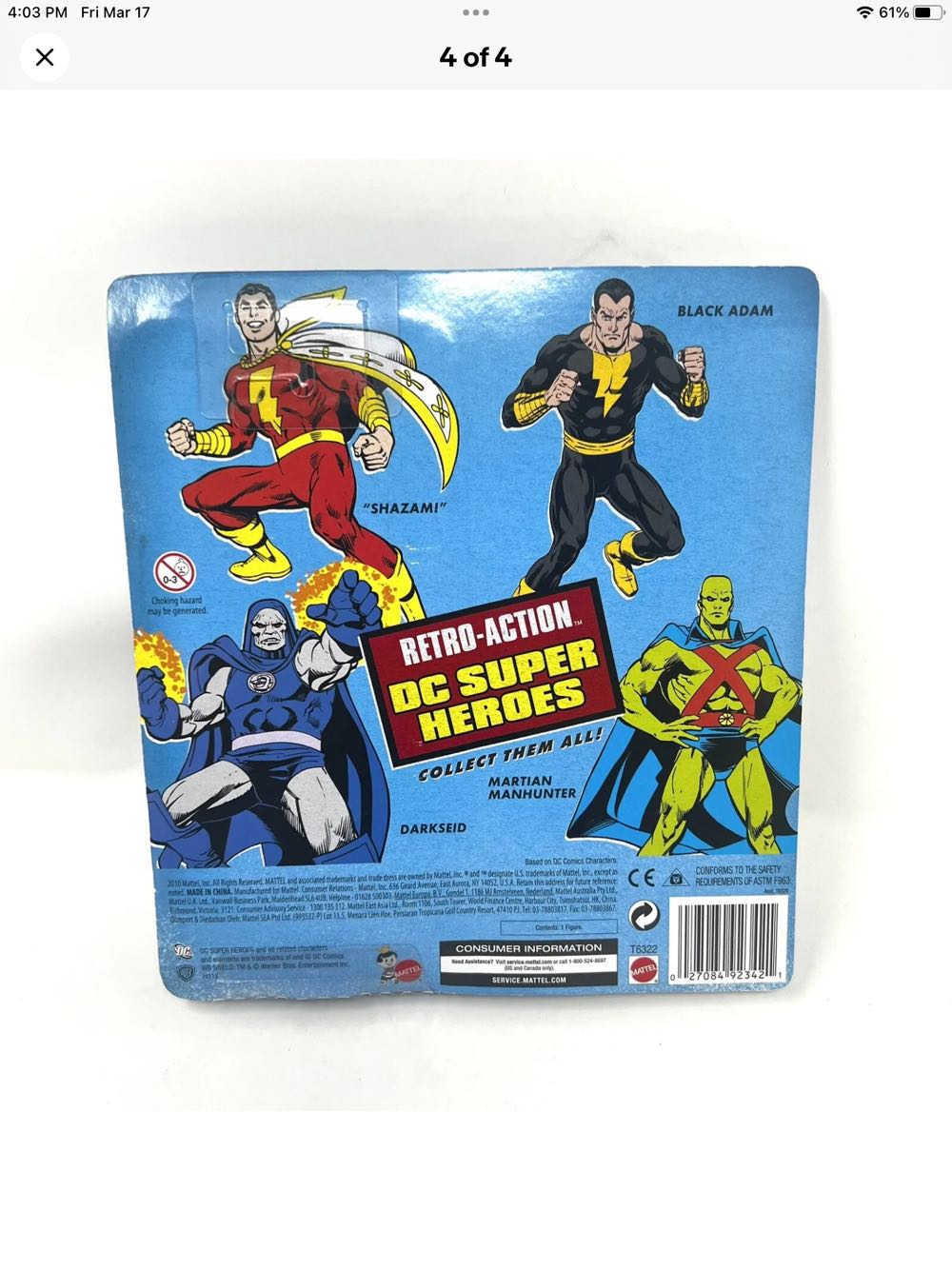 Mego DC - Martian Manhunter - Mattel (World’s Greatest Heroes) action figure collectible [Barcode 027084923421] - Main Image 2