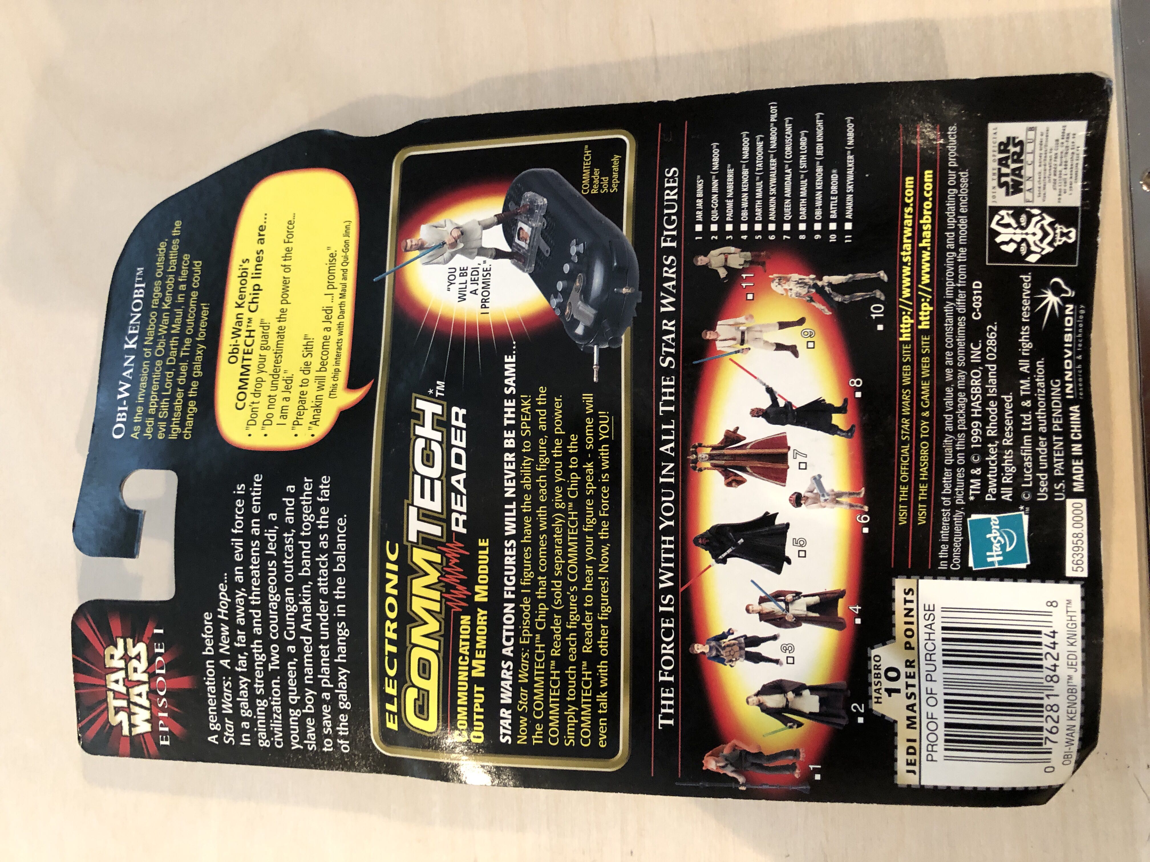 Obi-Wan Kenobi w/ Lightsaber and Comlink - Hasbro (Episode 1 (commtech Chip)) action figure collectible [Barcode 076281842448] - Main Image 2