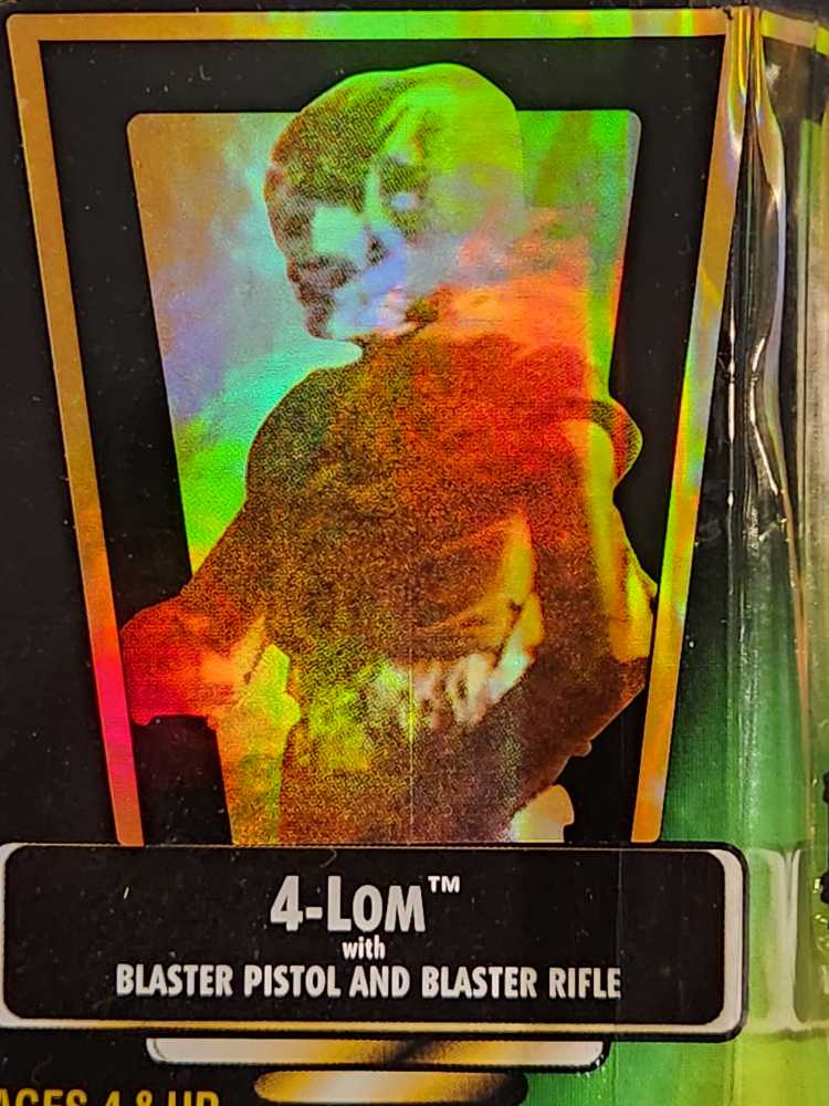 4-LOM w/ Blaster Pistol & Blaster Rifle - Kenner (Star Wars The Power Of The Force (Green Card)) action figure collectible [Barcode 076281696881] - Main Image 4
