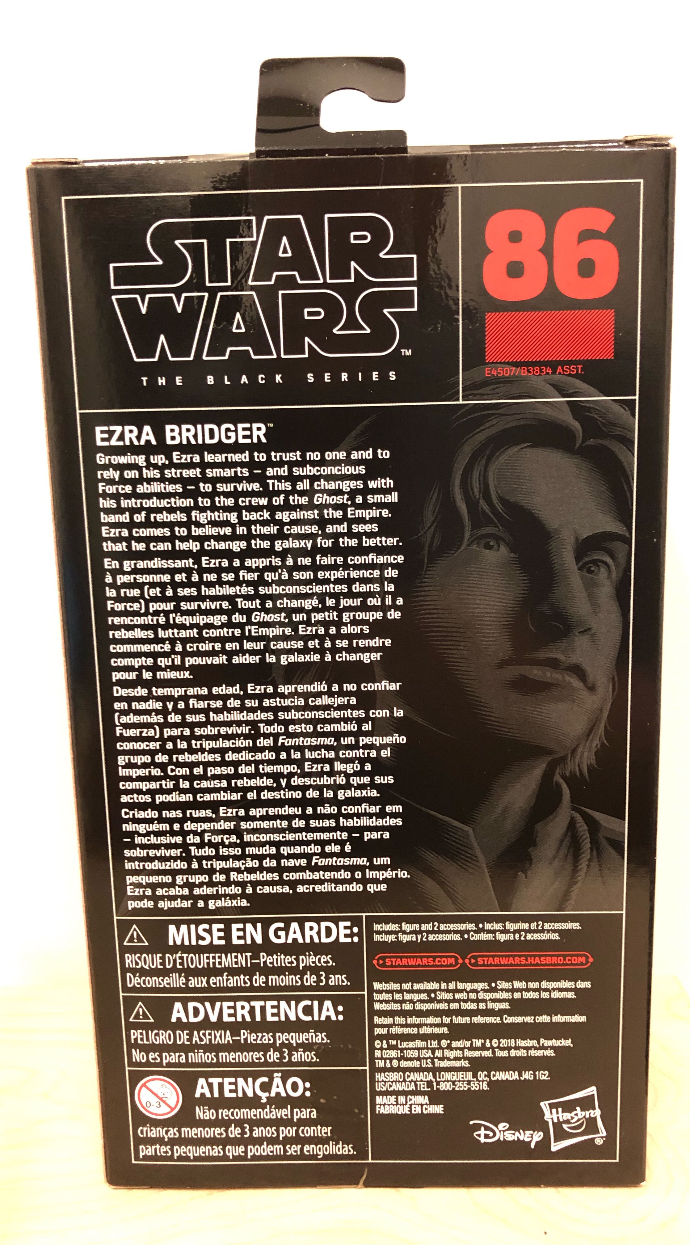 Ezra Bridger - Hasbro (Star Wars Black 6”) (Starwars Black 6 inch) action figure collectible [Barcode 630509794010] - Main Image 2